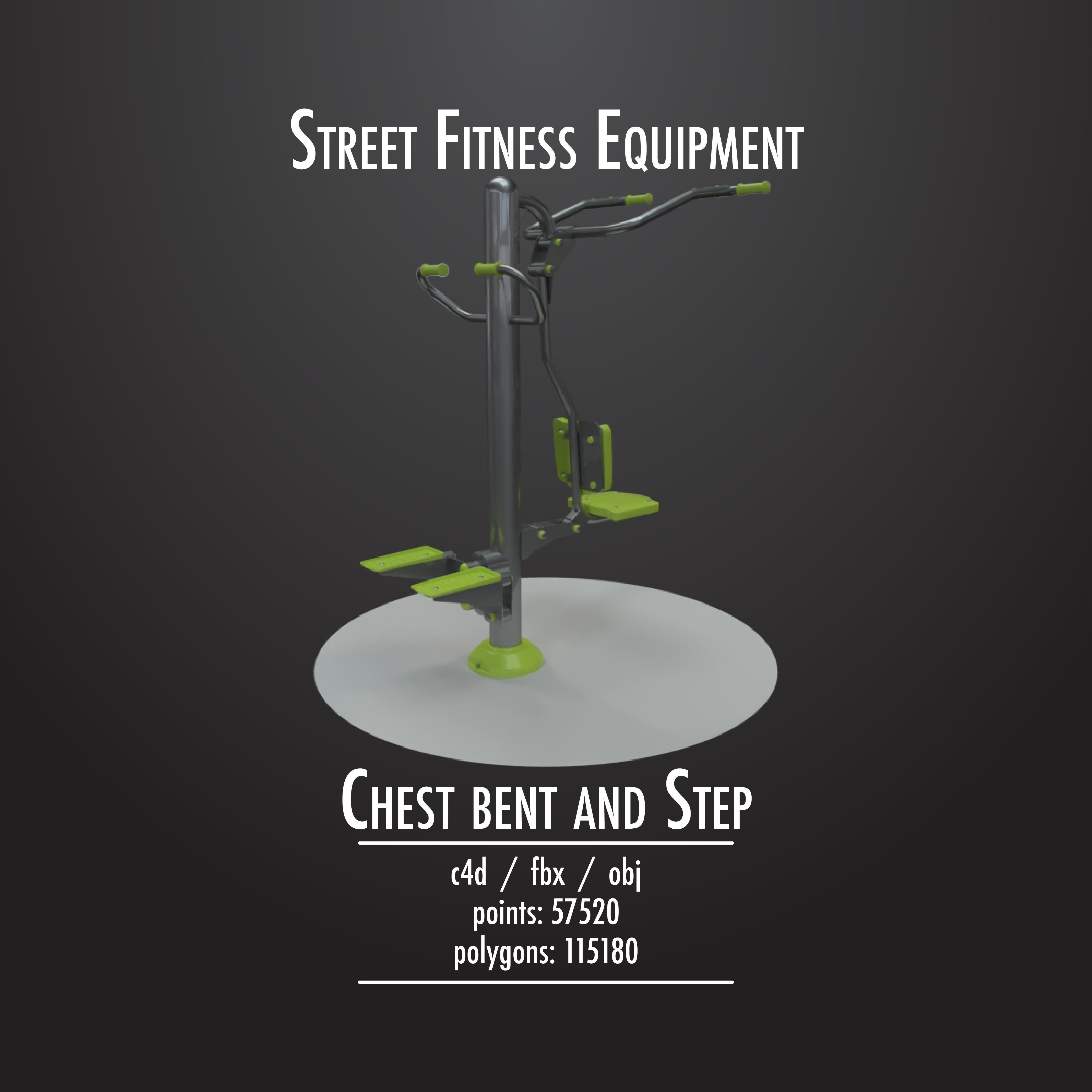 STREET FITNESS EQUIPMENT 50 3D model_28