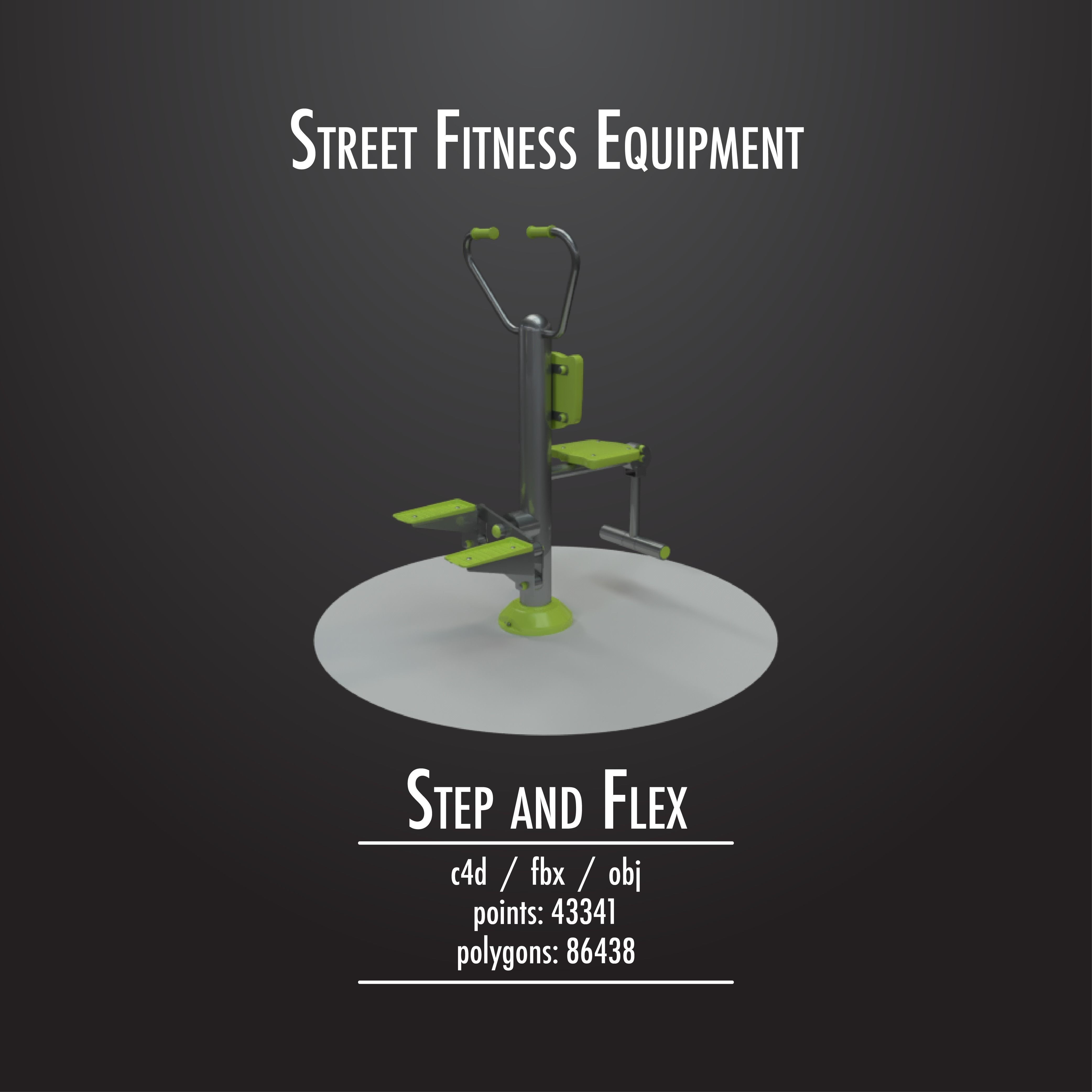 STREET FITNESS EQUIPMENT 50 3D model_31