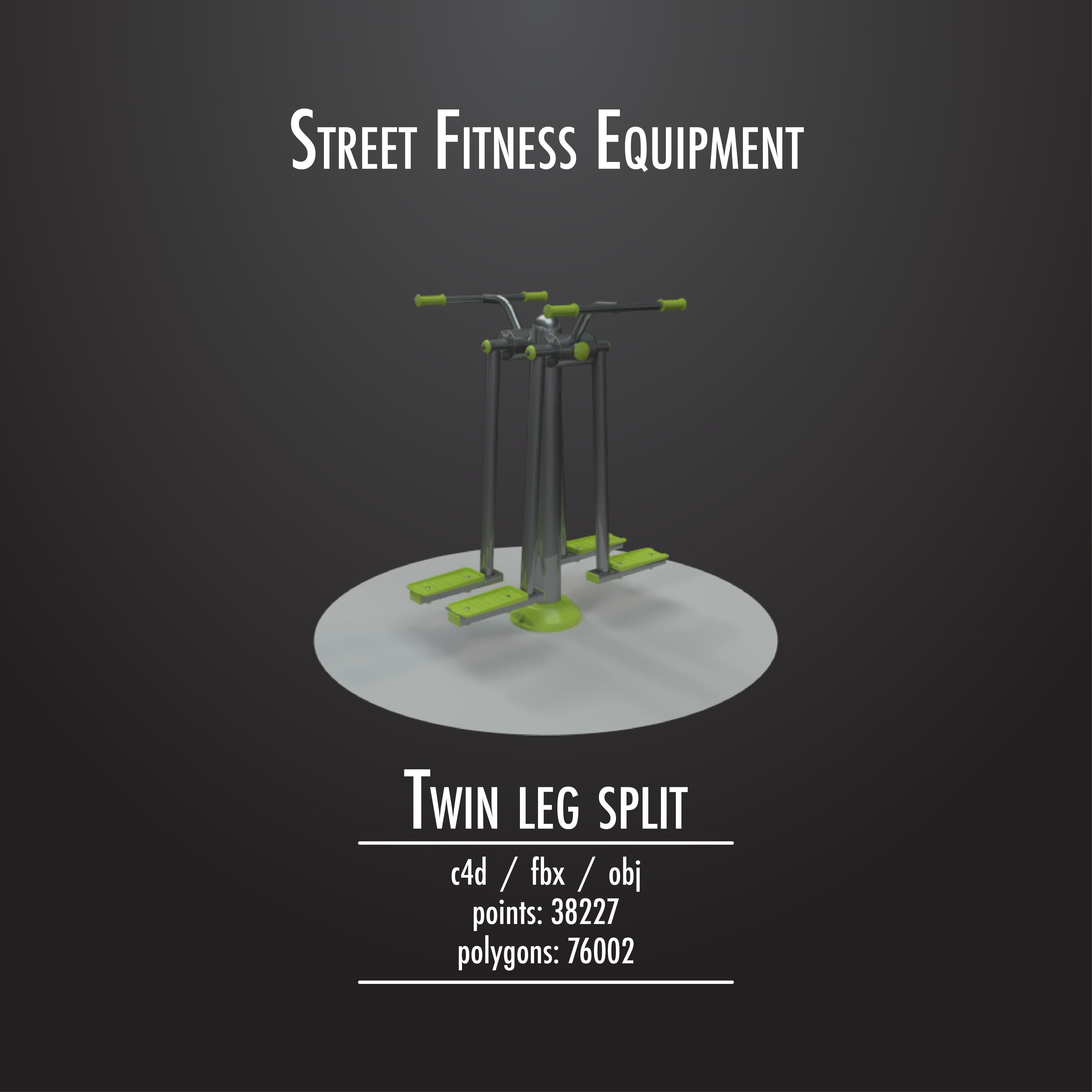 STREET FITNESS EQUIPMENT 50 3D model_23