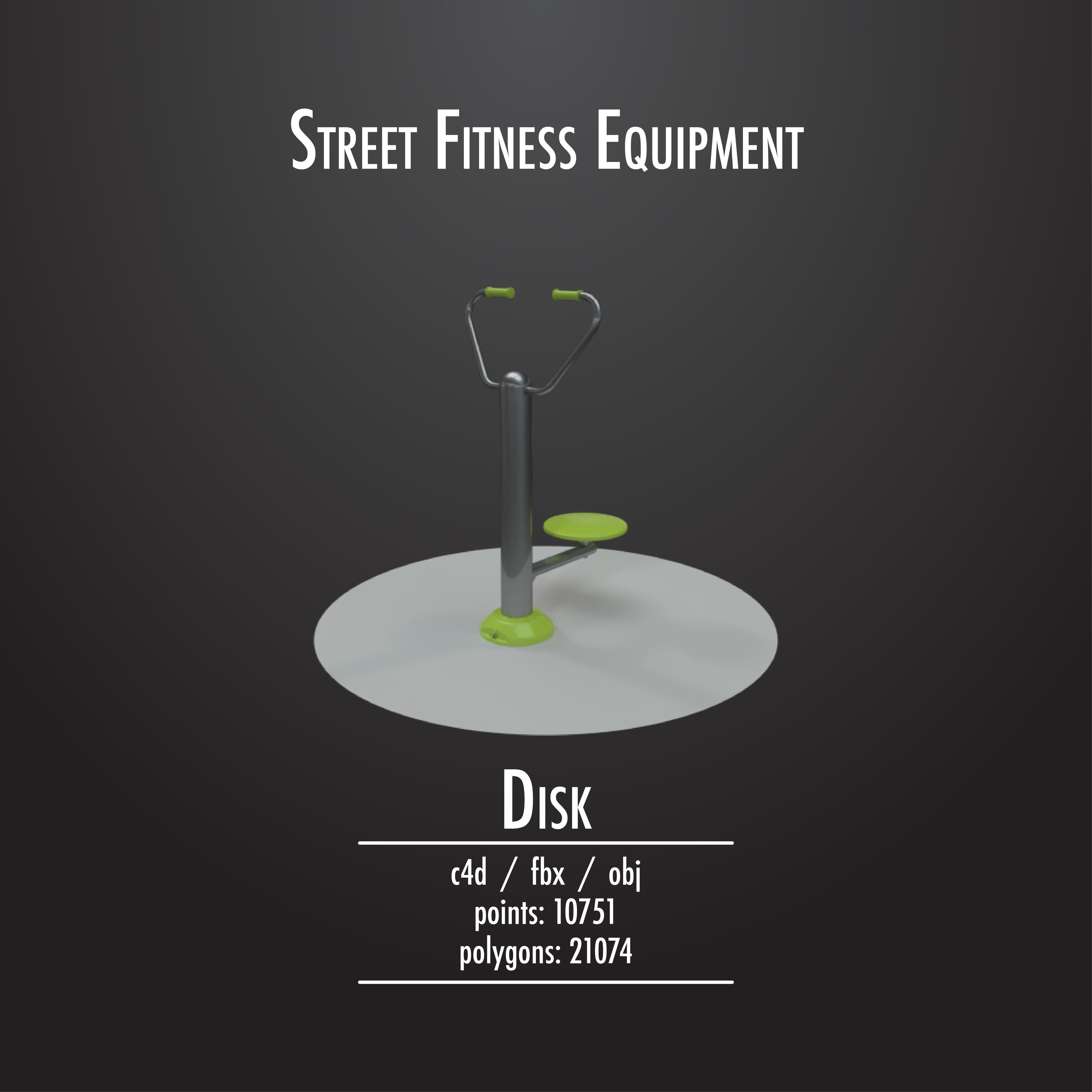 STREET FITNESS EQUIPMENT 50 3D model_8