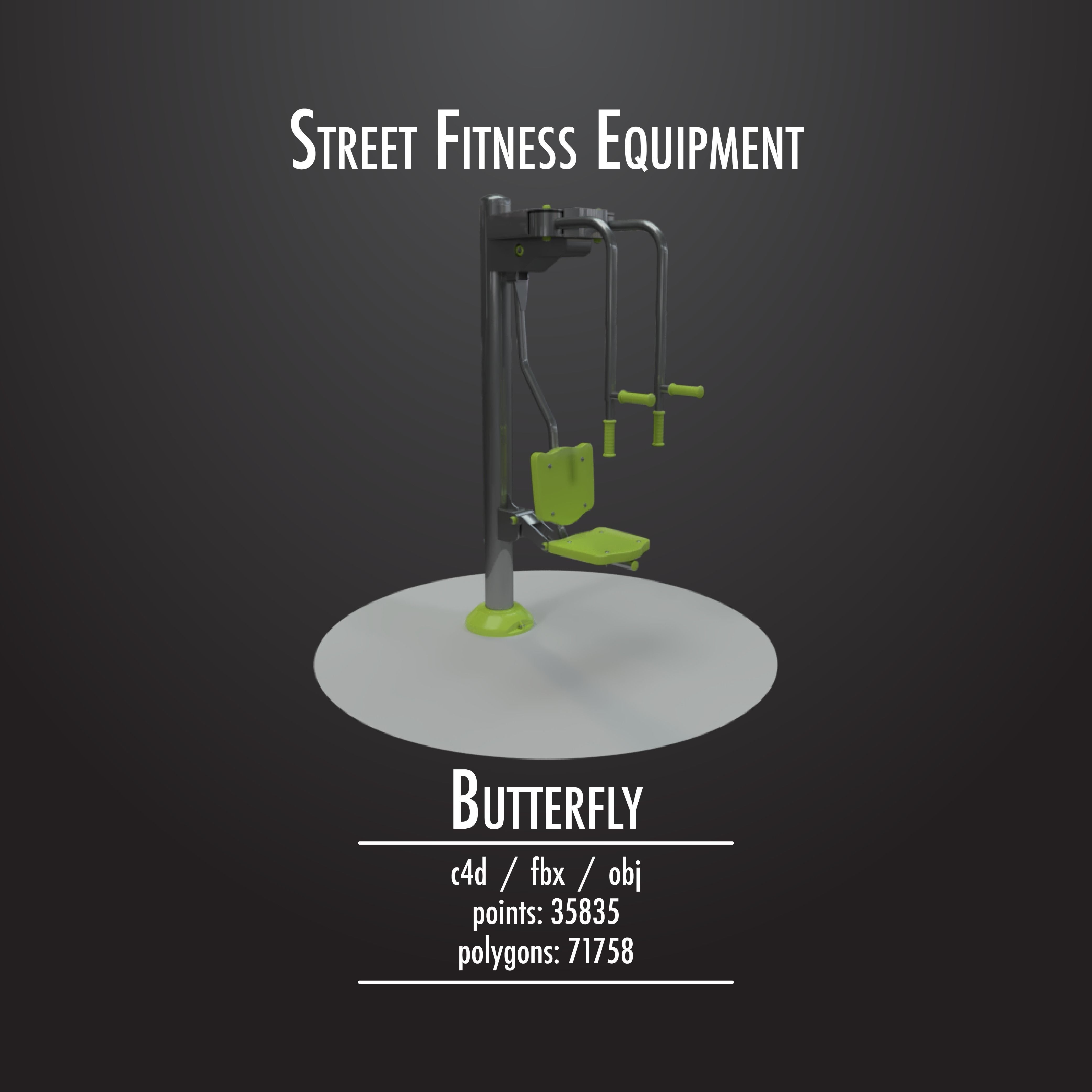 STREET FITNESS EQUIPMENT 50 3D model_17