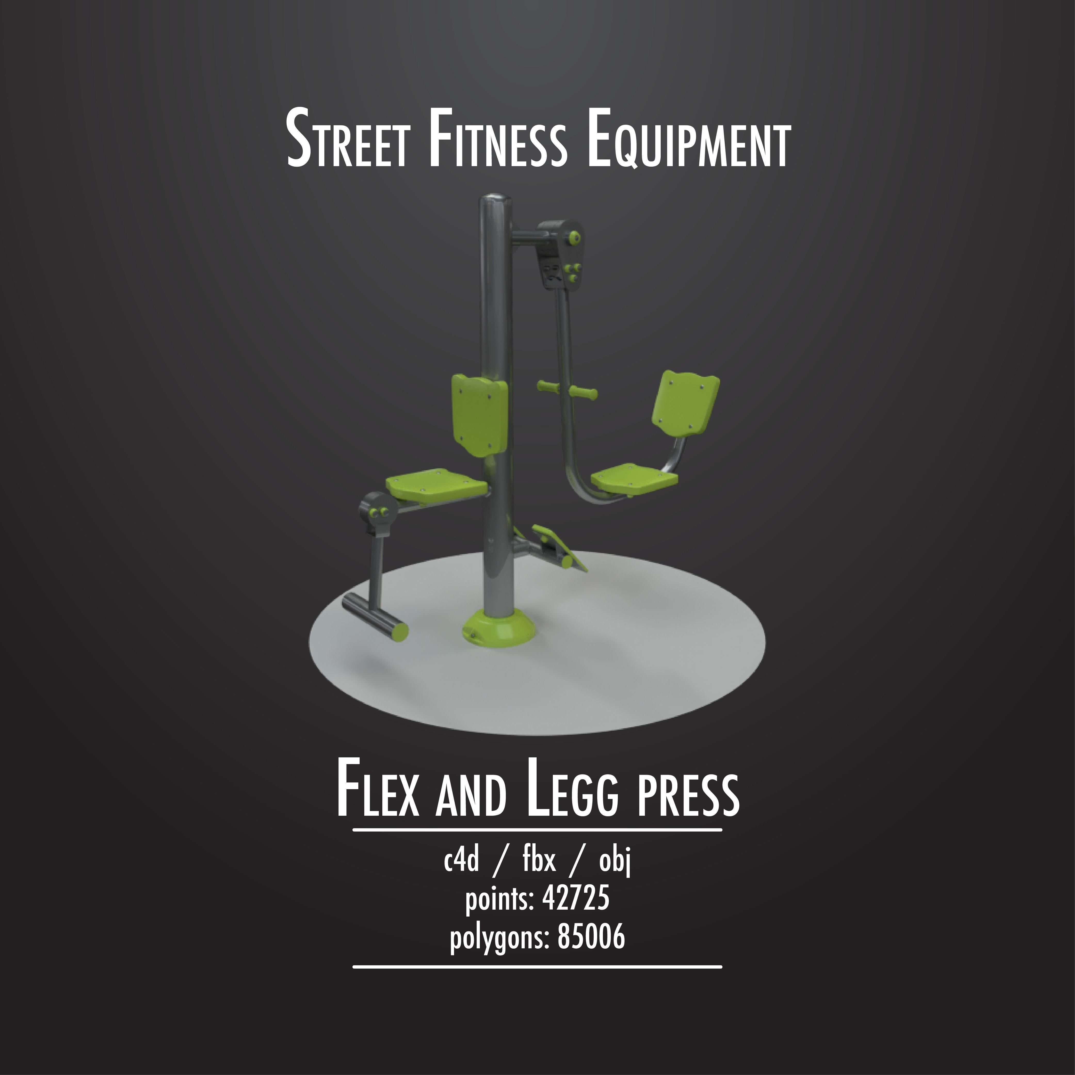 STREET FITNESS EQUIPMENT 50 3D model_33