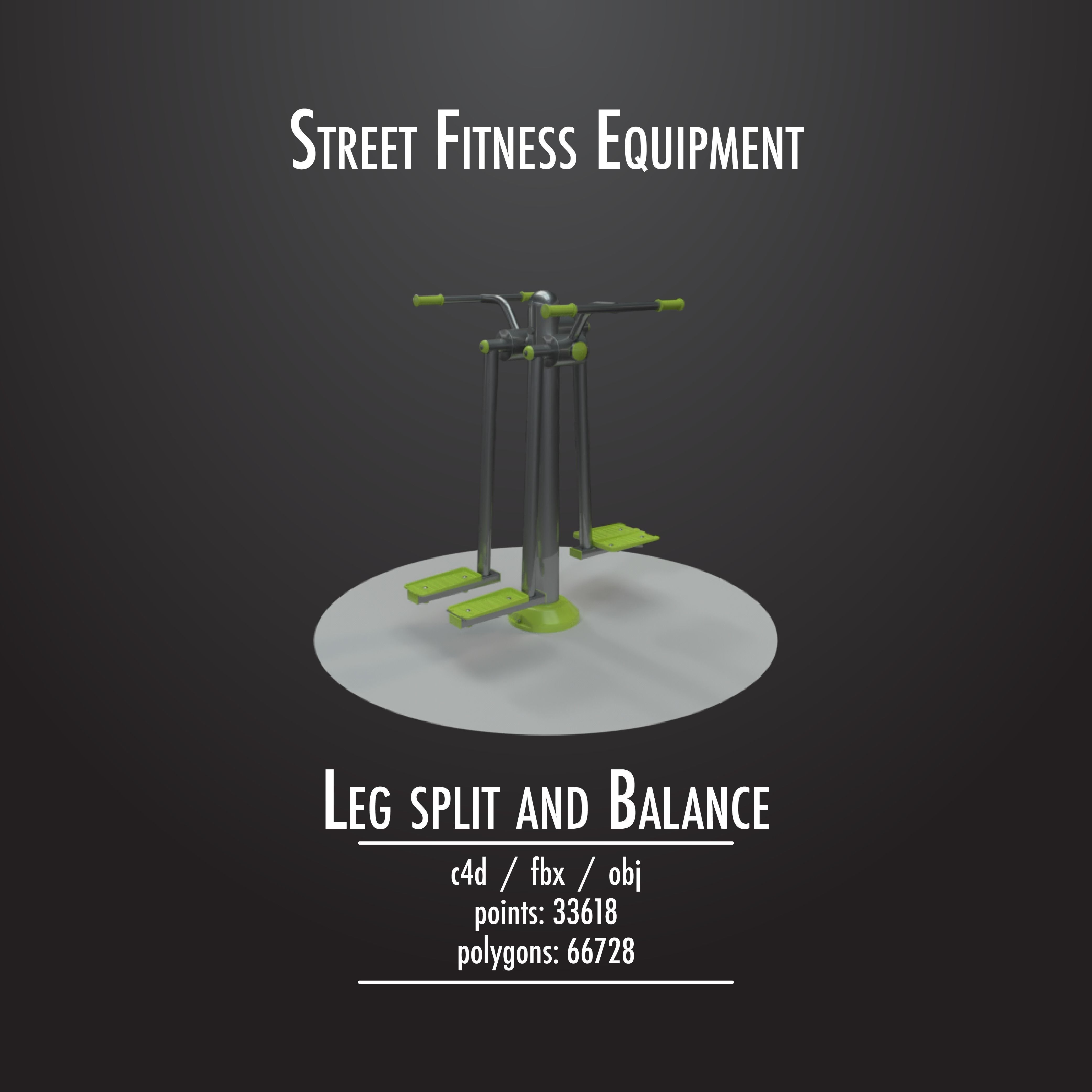 STREET FITNESS EQUIPMENT 50 3D model_26