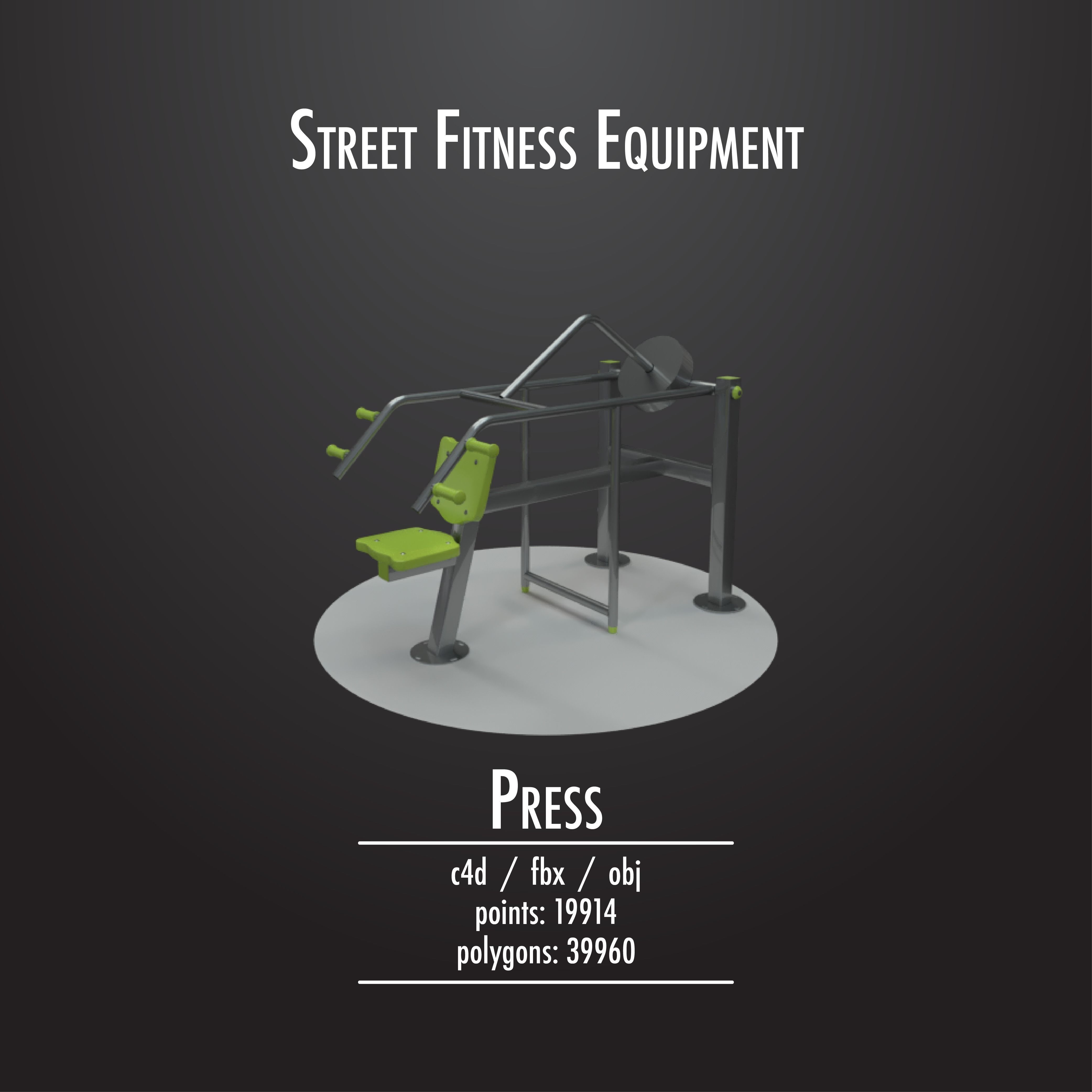 STREET FITNESS EQUIPMENT 50 3D model_48
