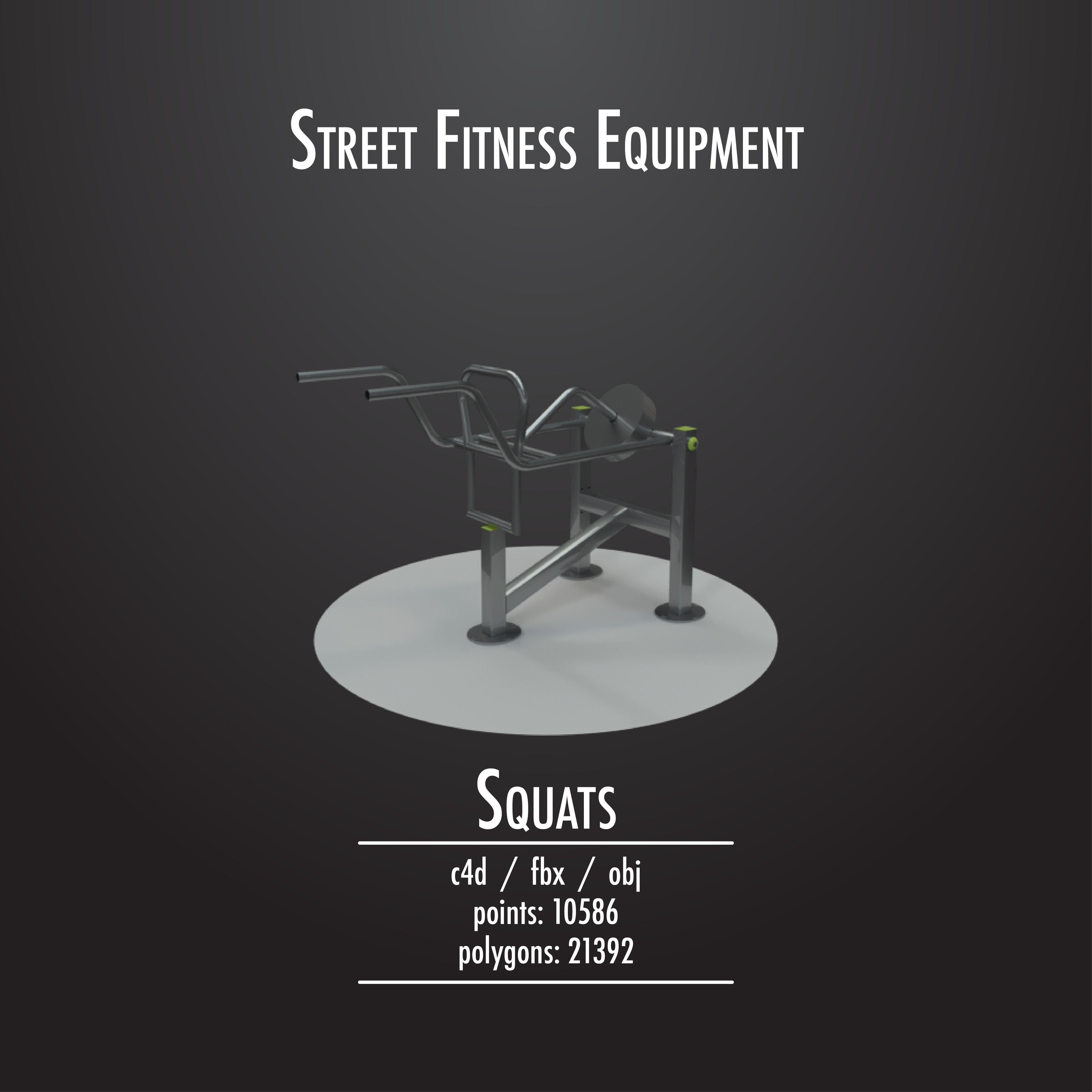 STREET FITNESS EQUIPMENT 50 3D model_49