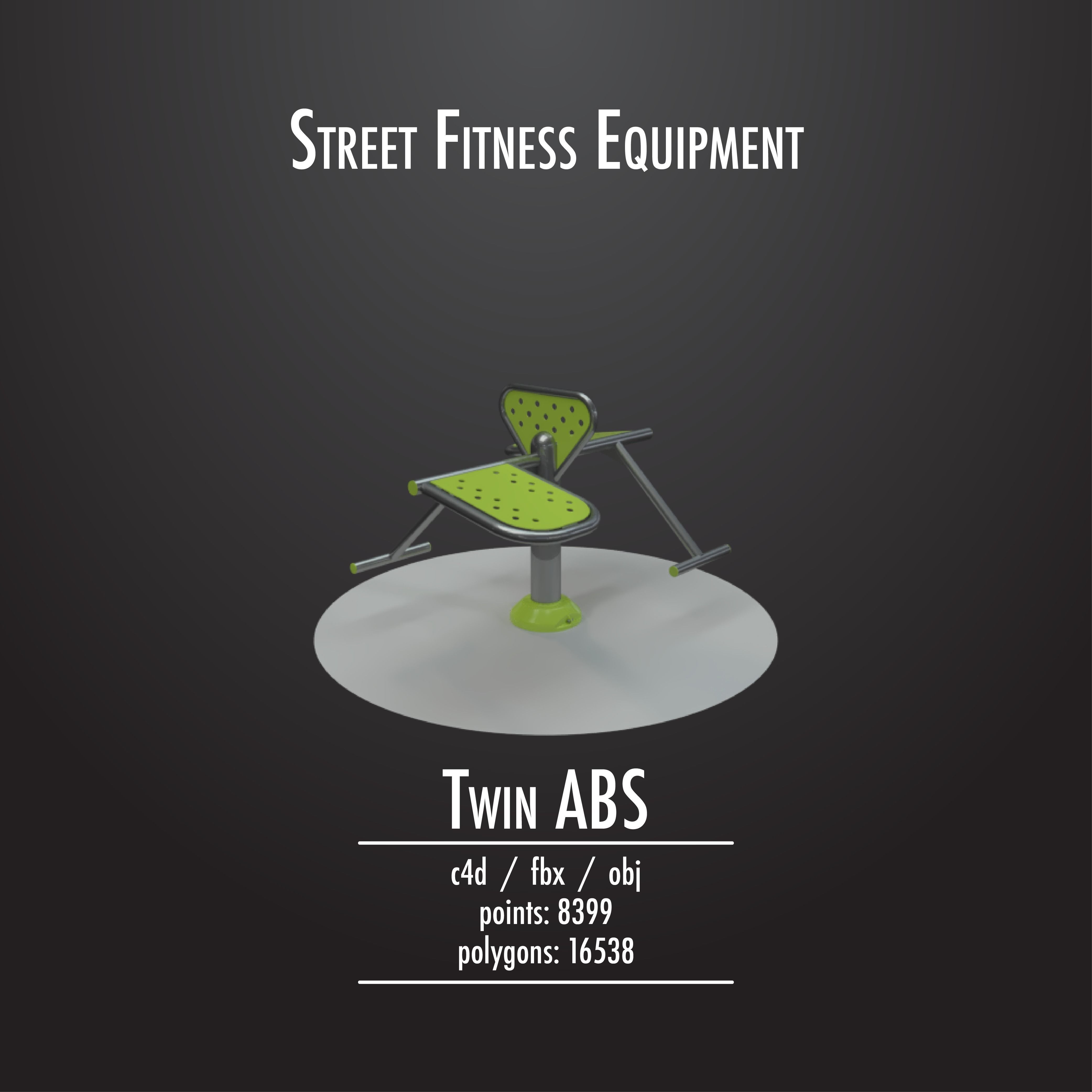 STREET FITNESS EQUIPMENT 50 3D model_18