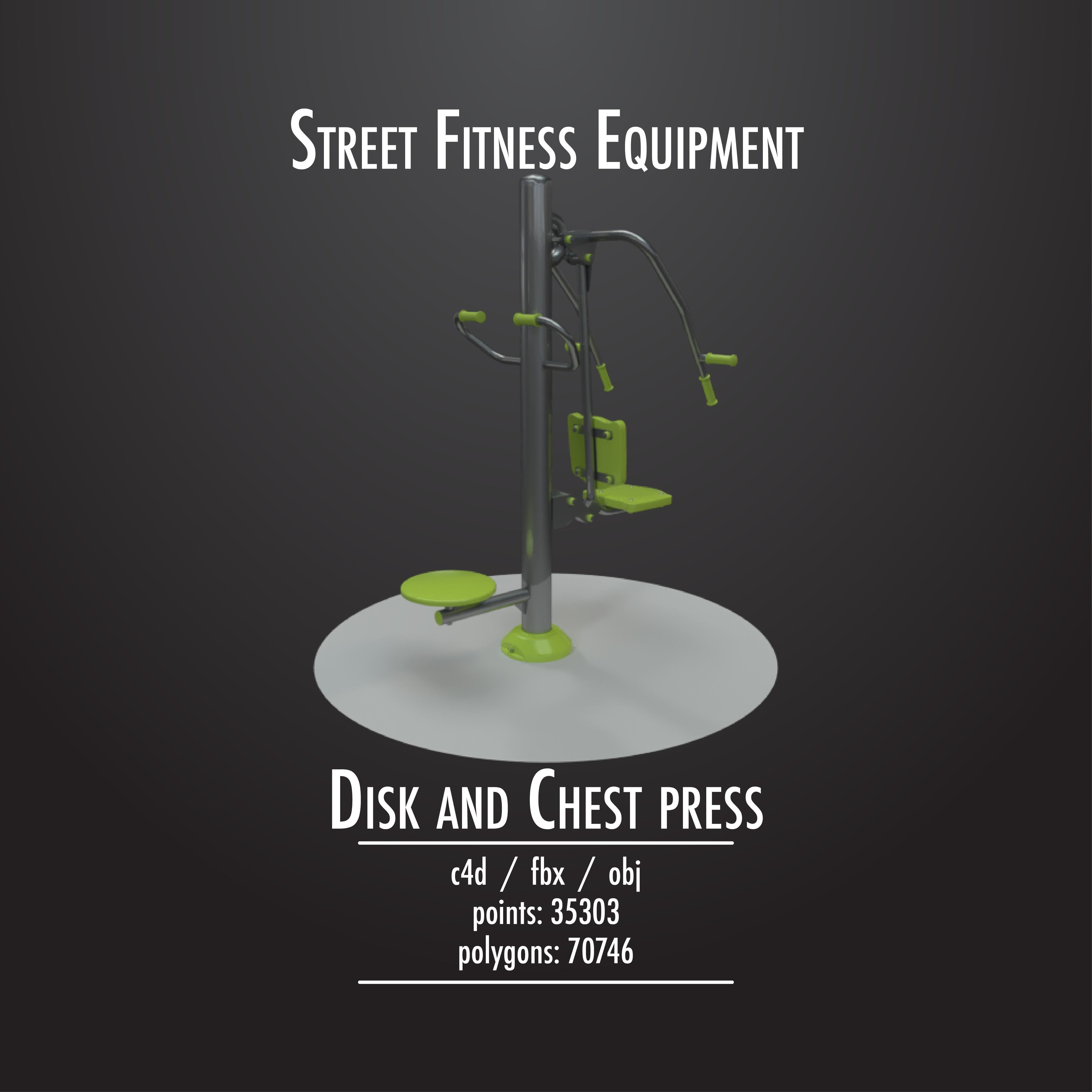STREET FITNESS EQUIPMENT 50 3D model_35