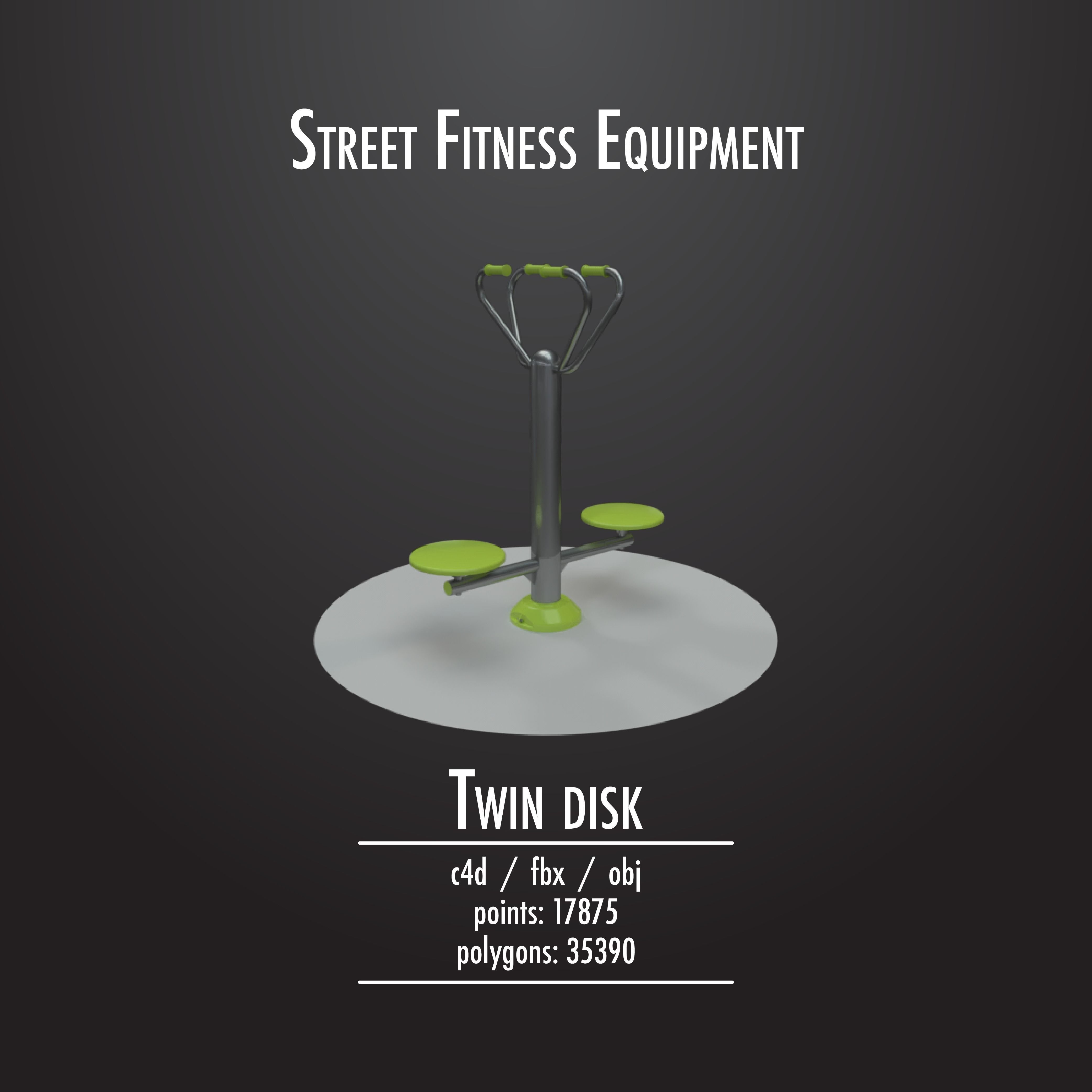 STREET FITNESS EQUIPMENT 50 3D model_43