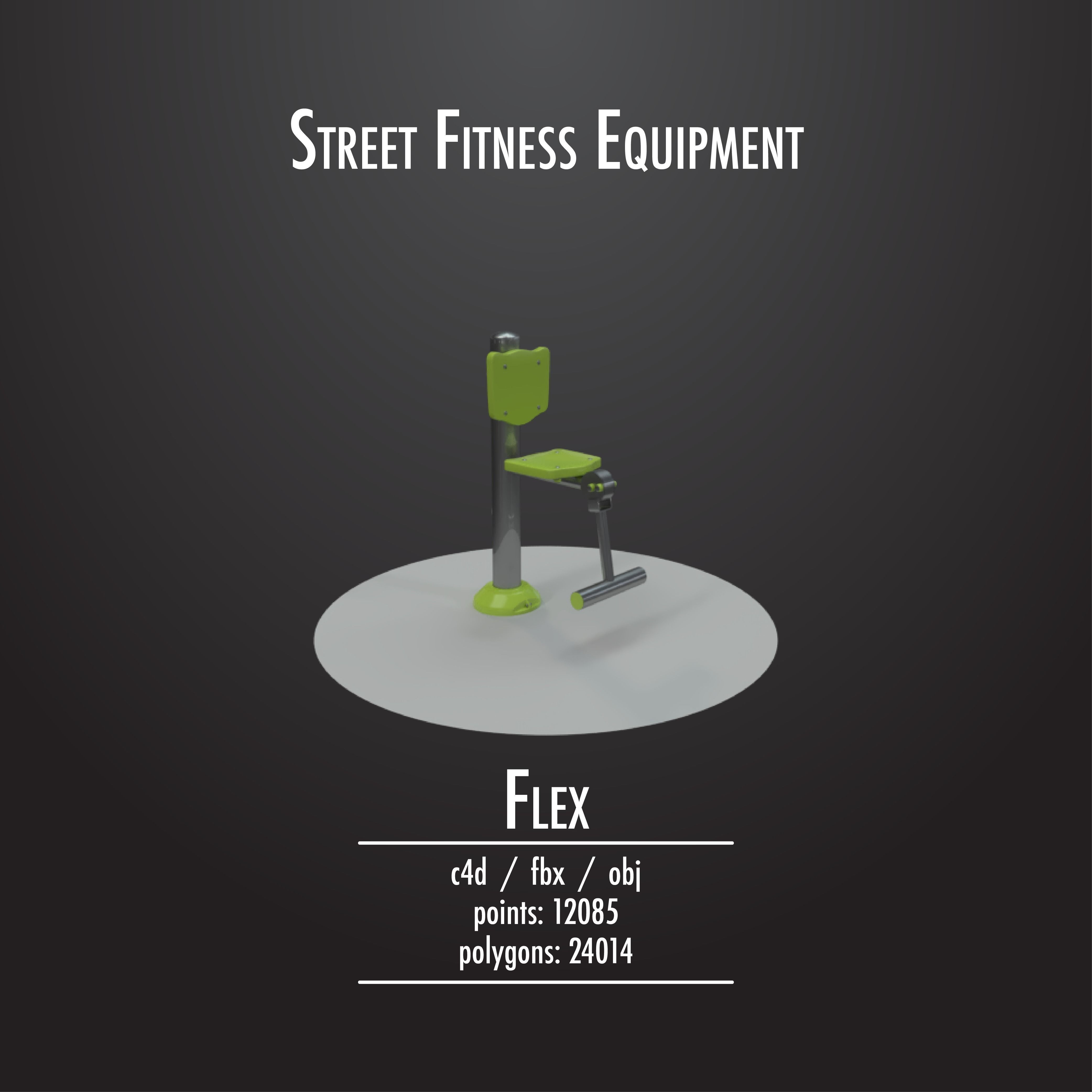 STREET FITNESS EQUIPMENT 50 3D model_7