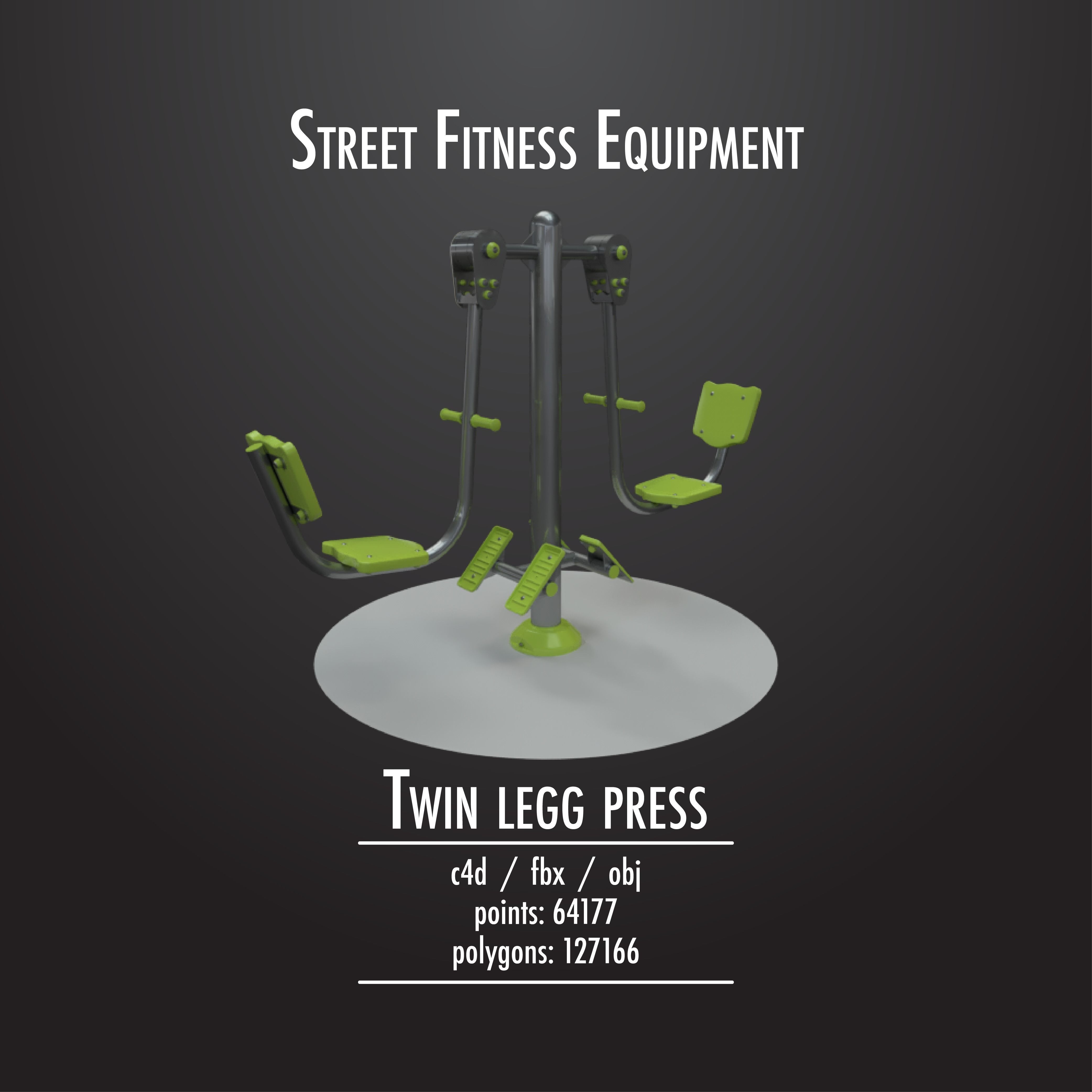 STREET FITNESS EQUIPMENT 50 3D model_25