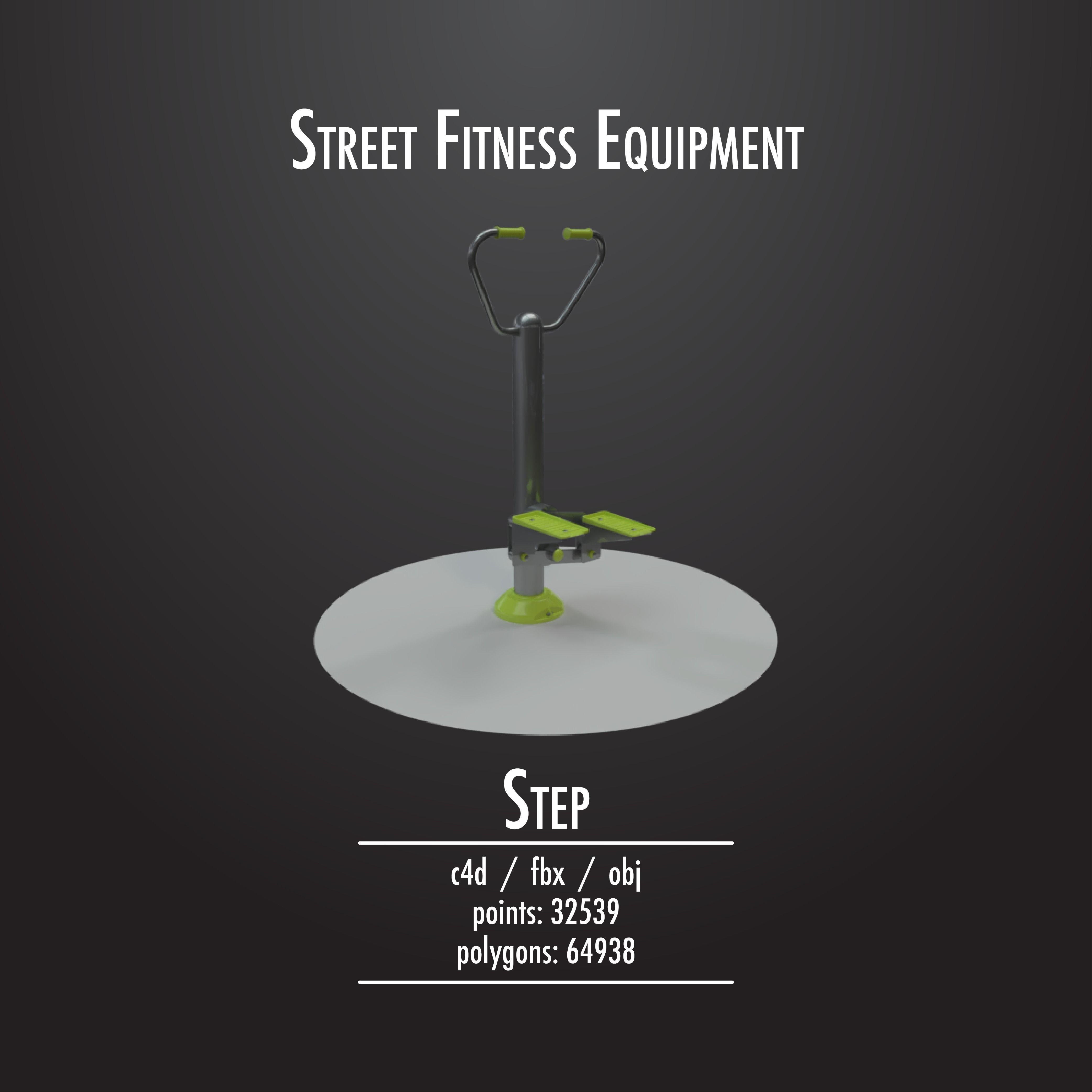 STREET FITNESS EQUIPMENT 50 3D model_9