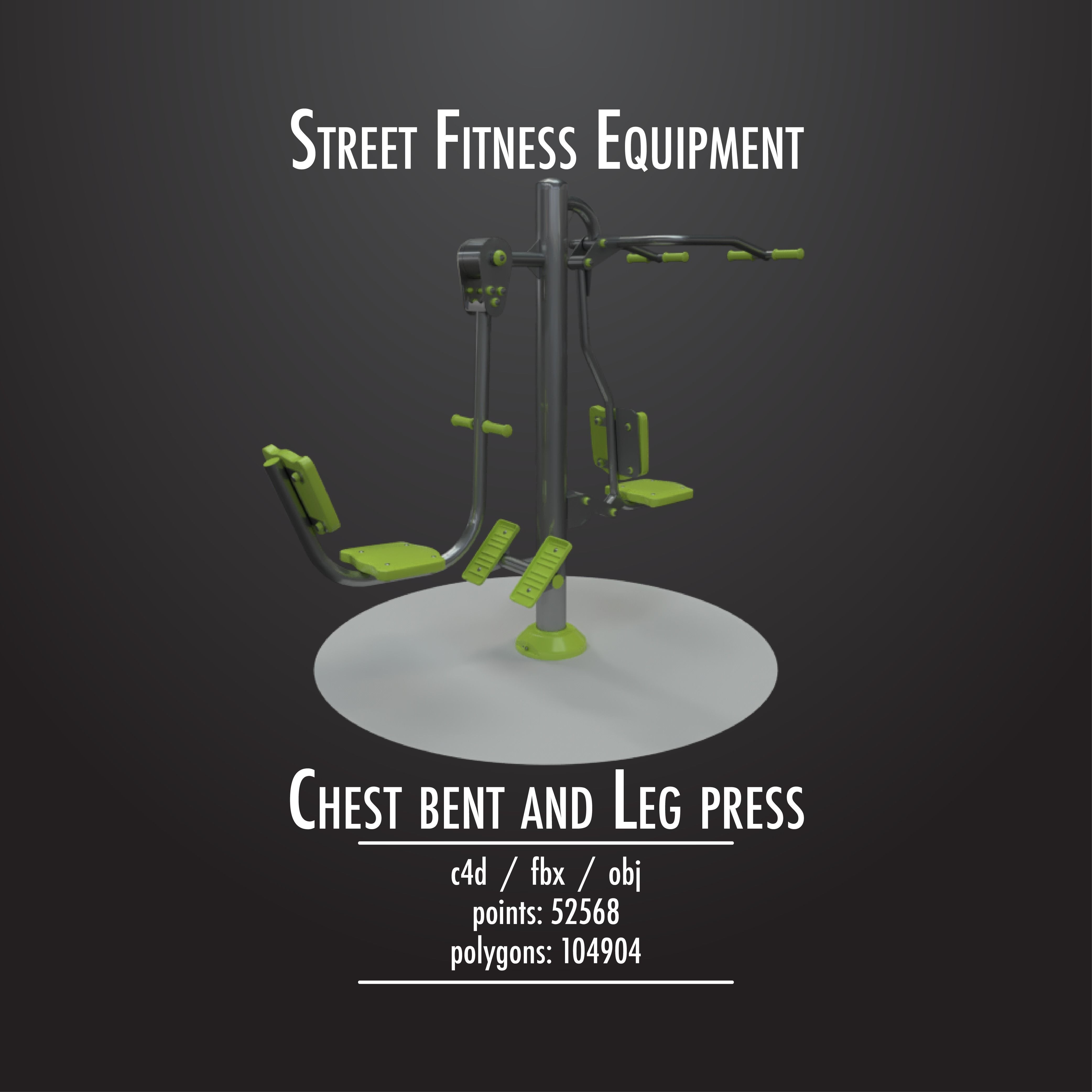 STREET FITNESS EQUIPMENT 50 3D model_30