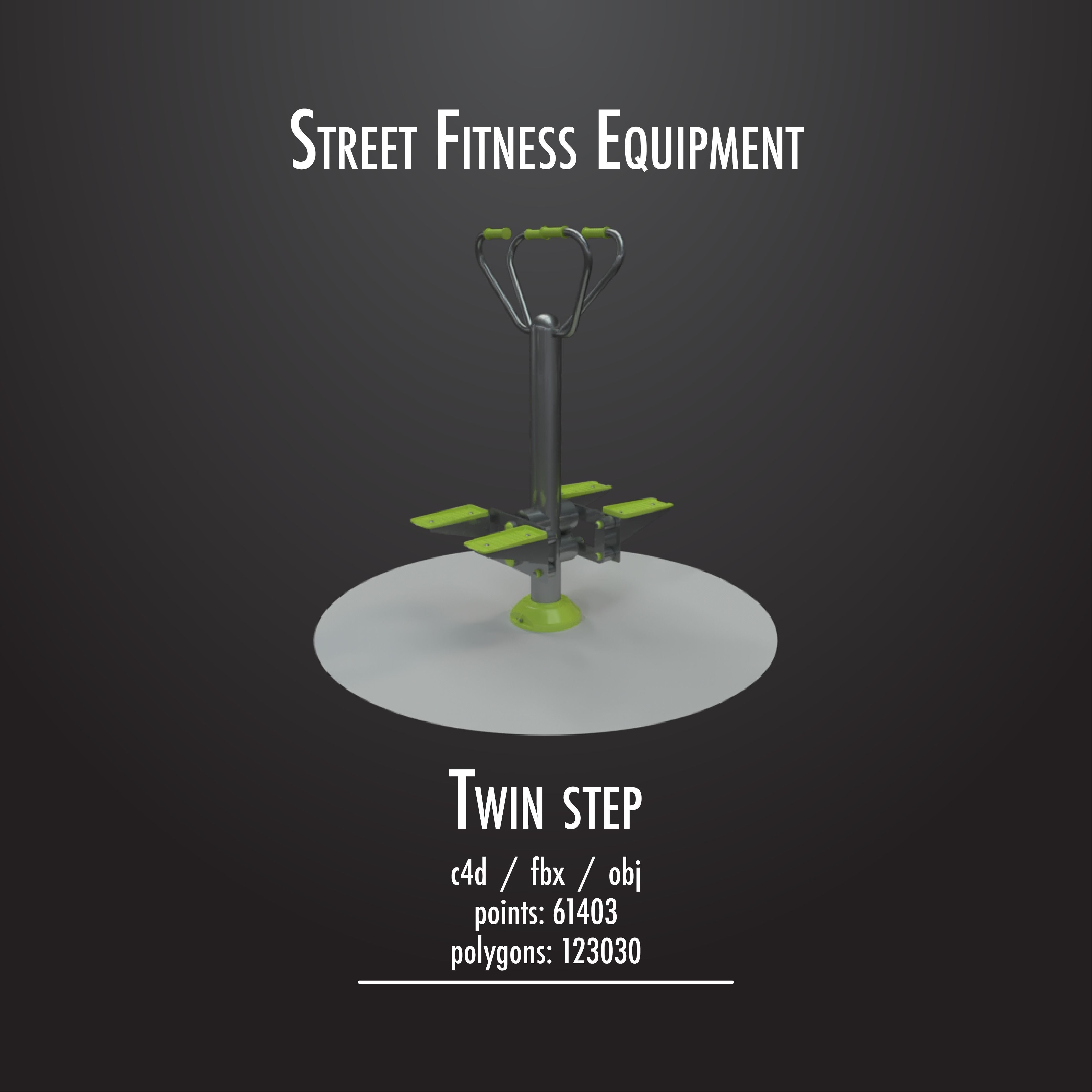 STREET FITNESS EQUIPMENT 50 3D model_39