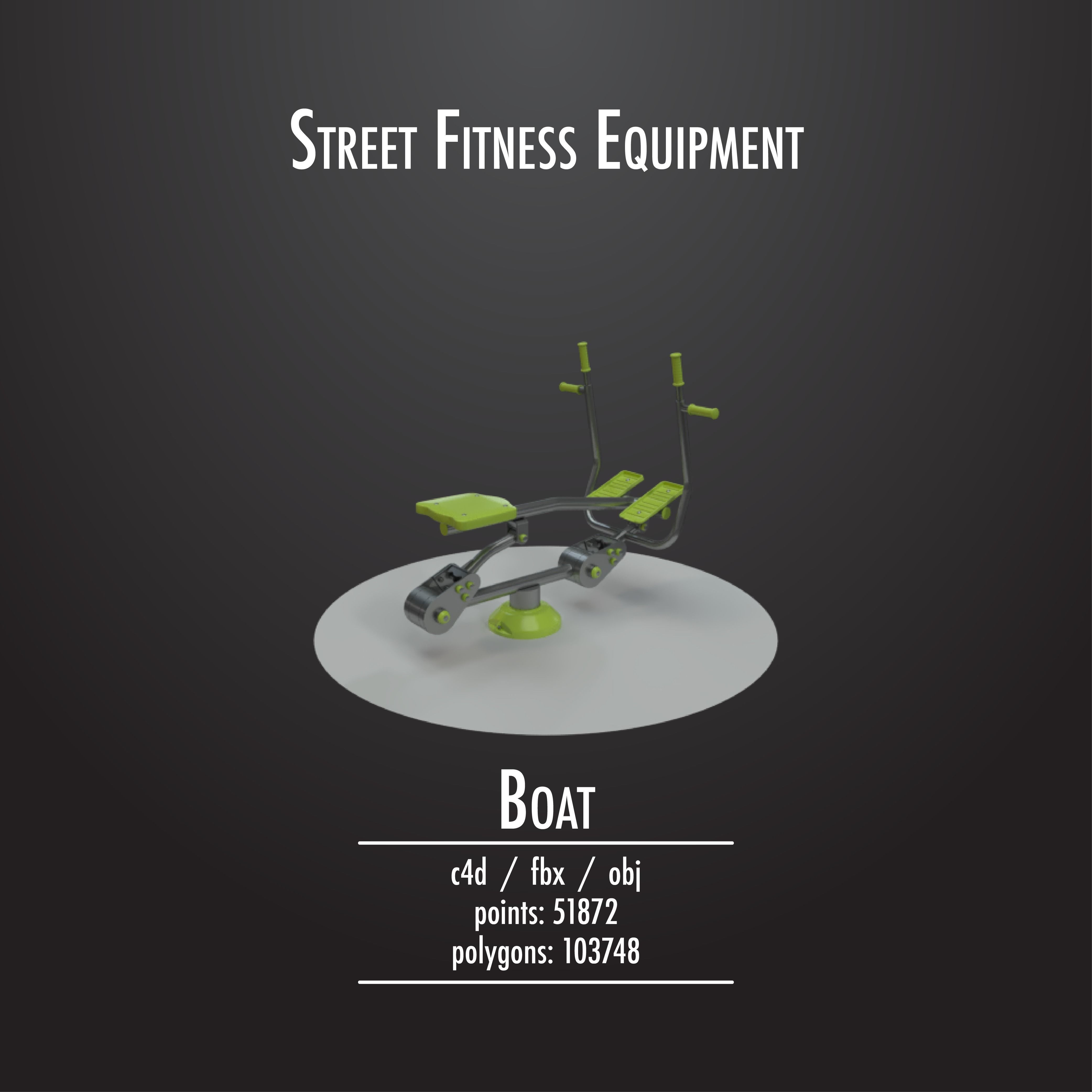 STREET FITNESS EQUIPMENT 50 3D model_12