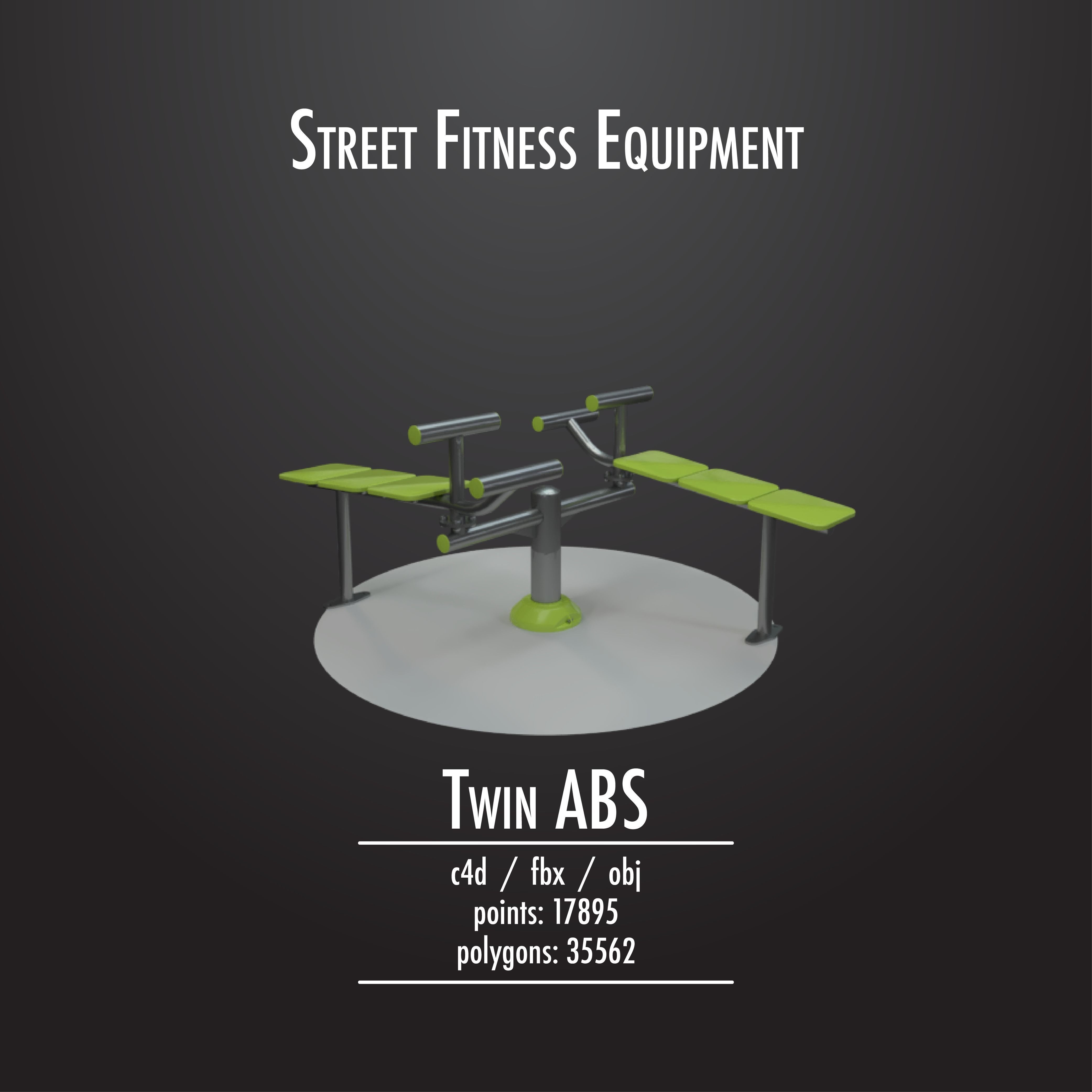 STREET FITNESS EQUIPMENT 50 3D model_19