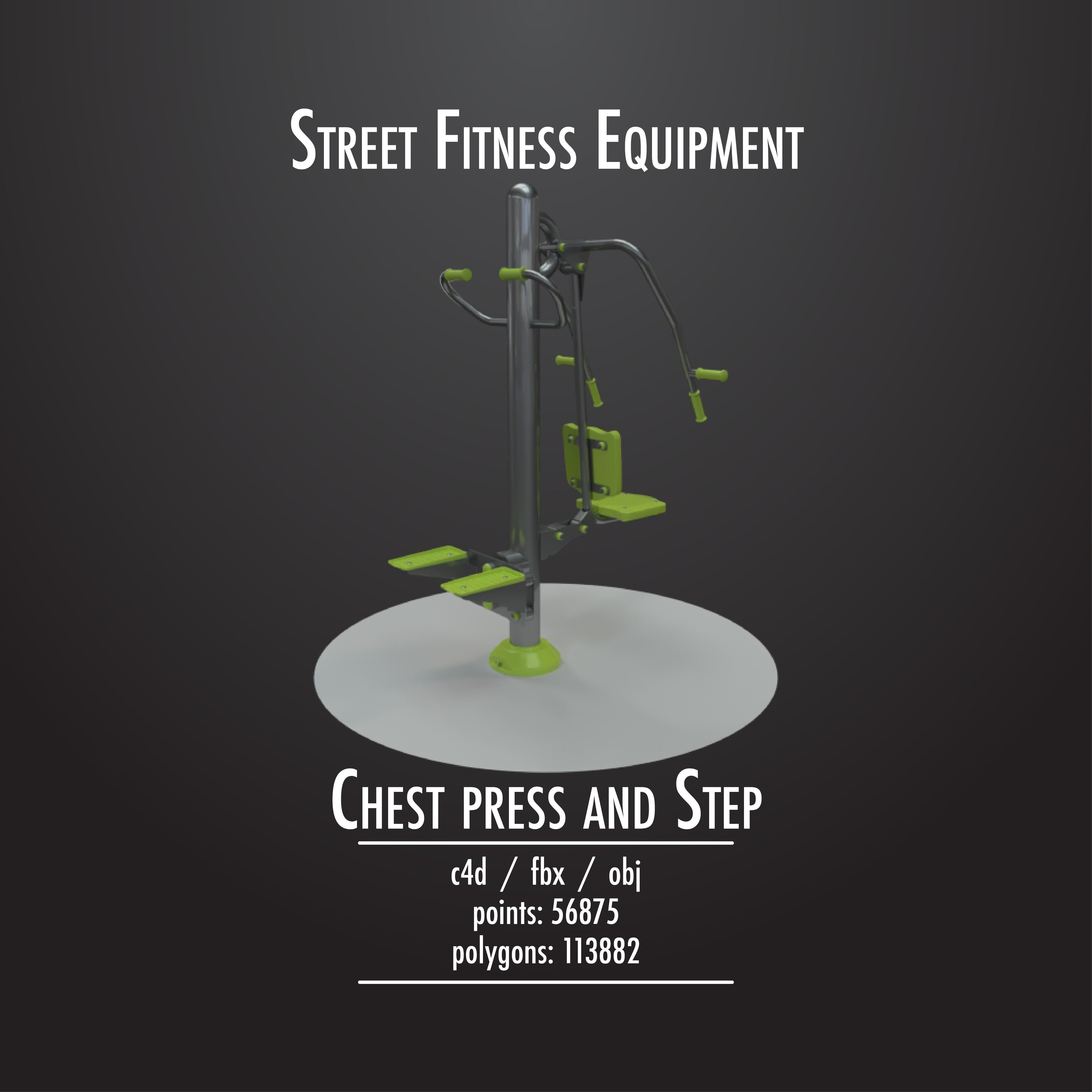 STREET FITNESS EQUIPMENT 50 3D model_36