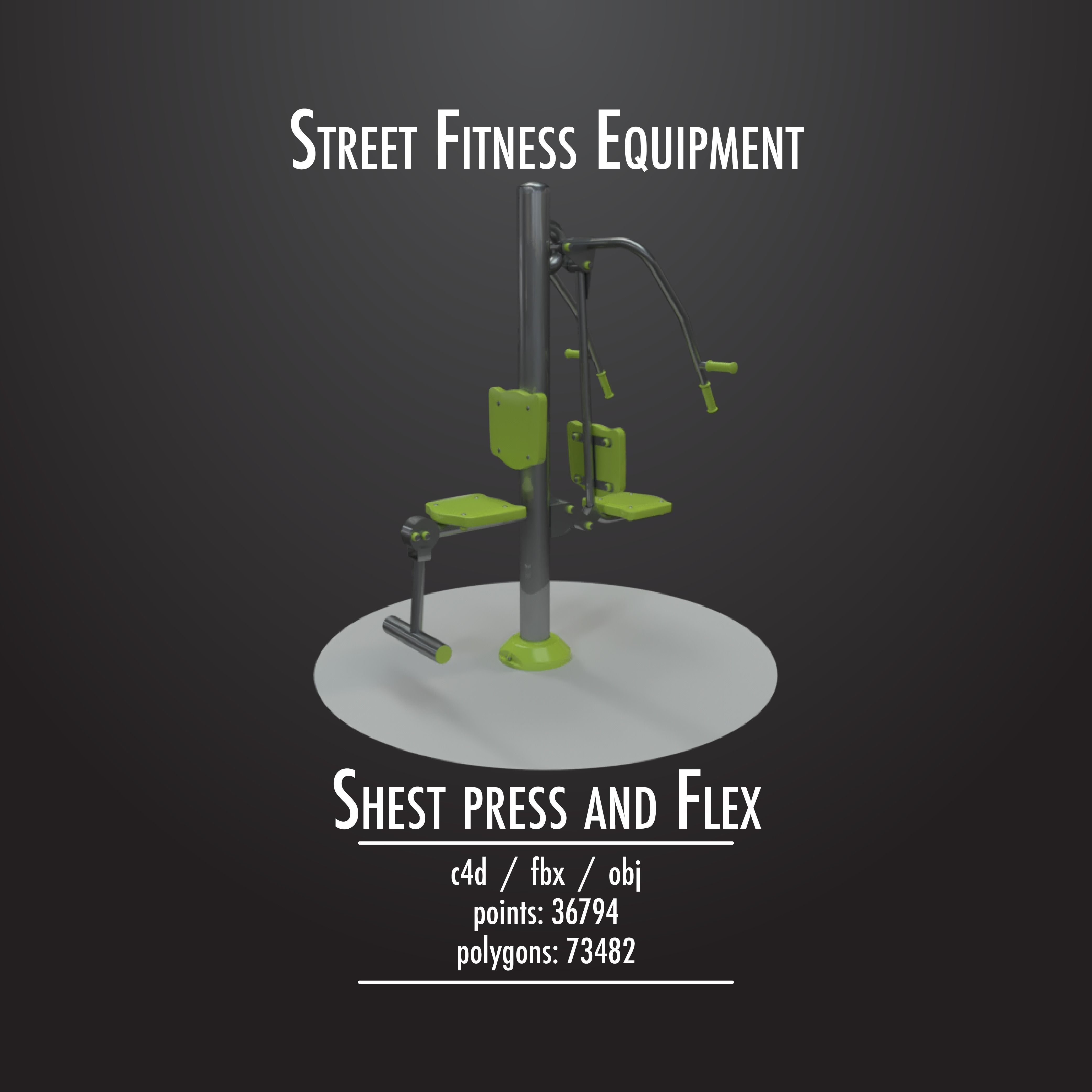 STREET FITNESS EQUIPMENT 50 3D model_32