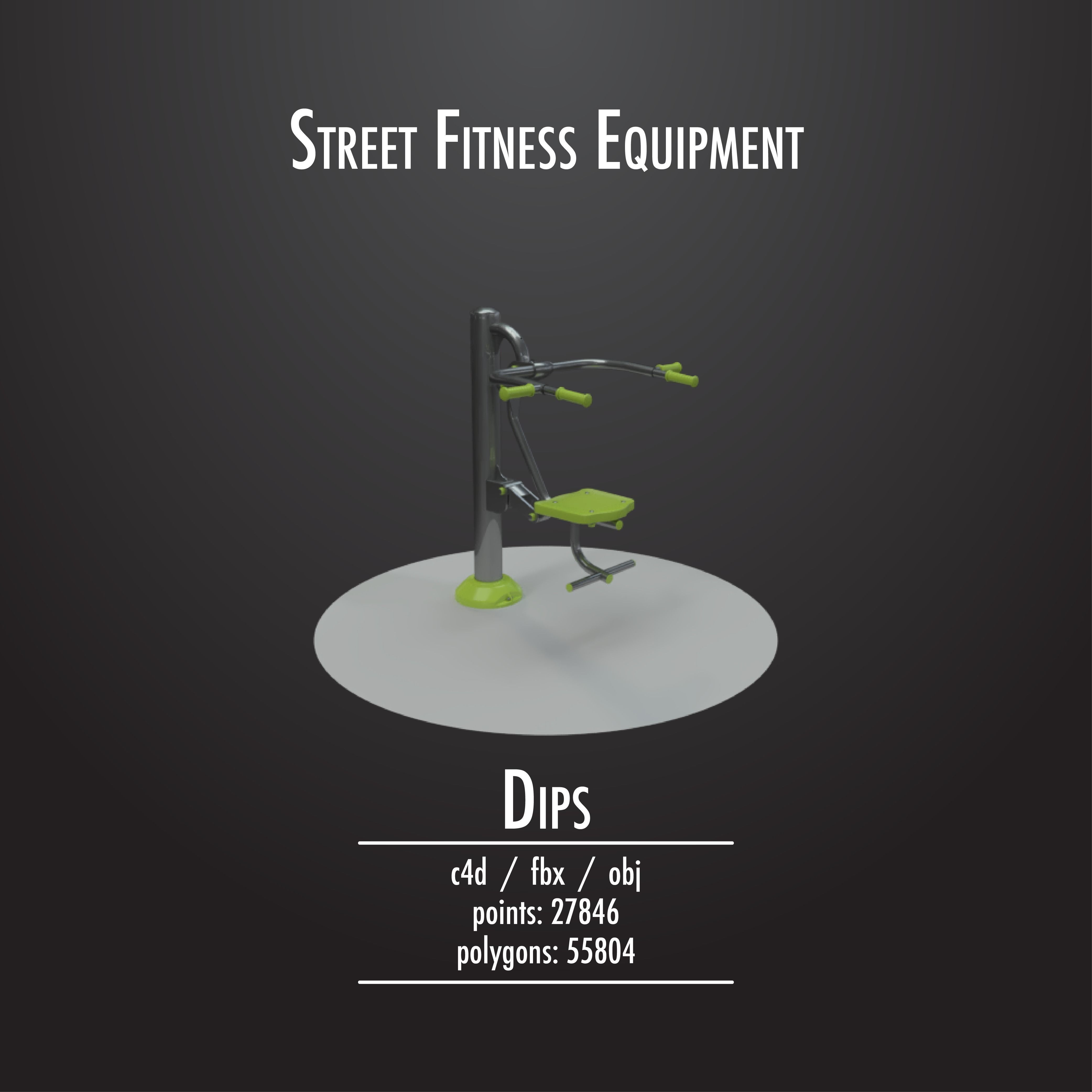 STREET FITNESS EQUIPMENT 50 3D model_14