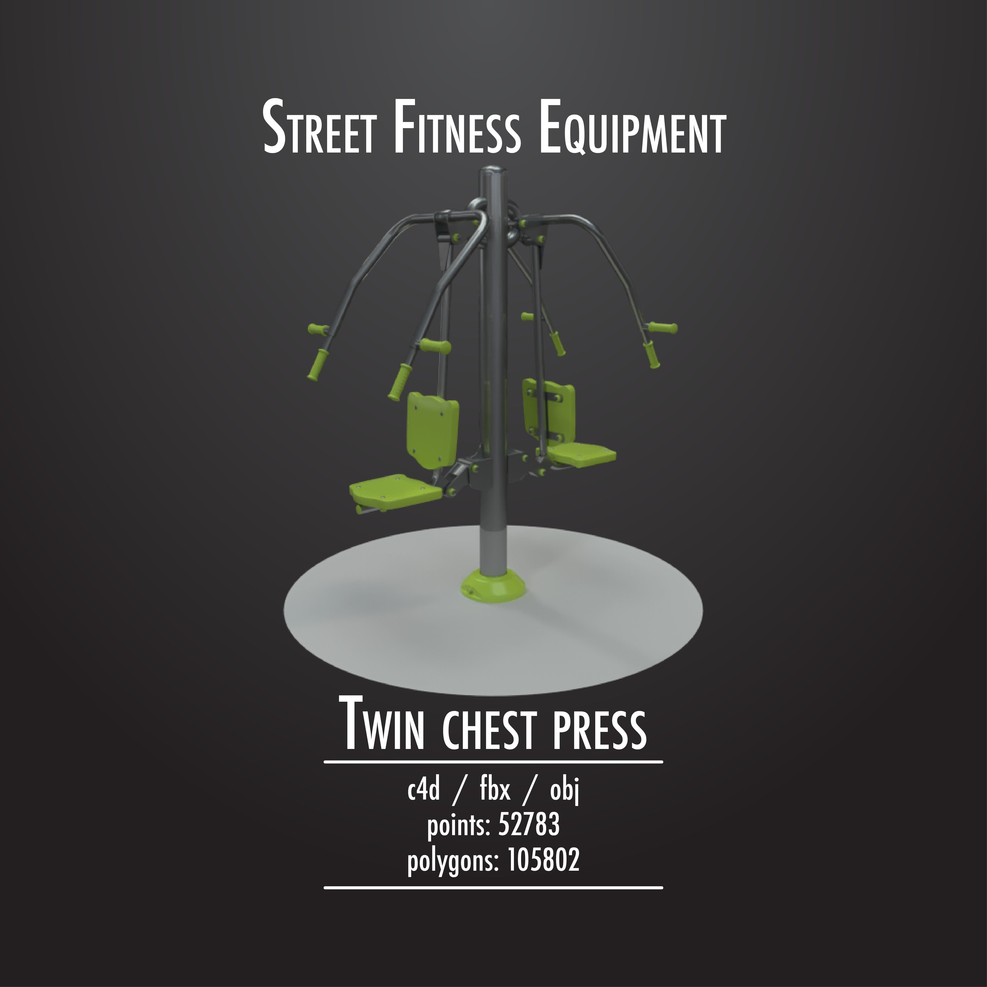 STREET FITNESS EQUIPMENT 50 3D model_40