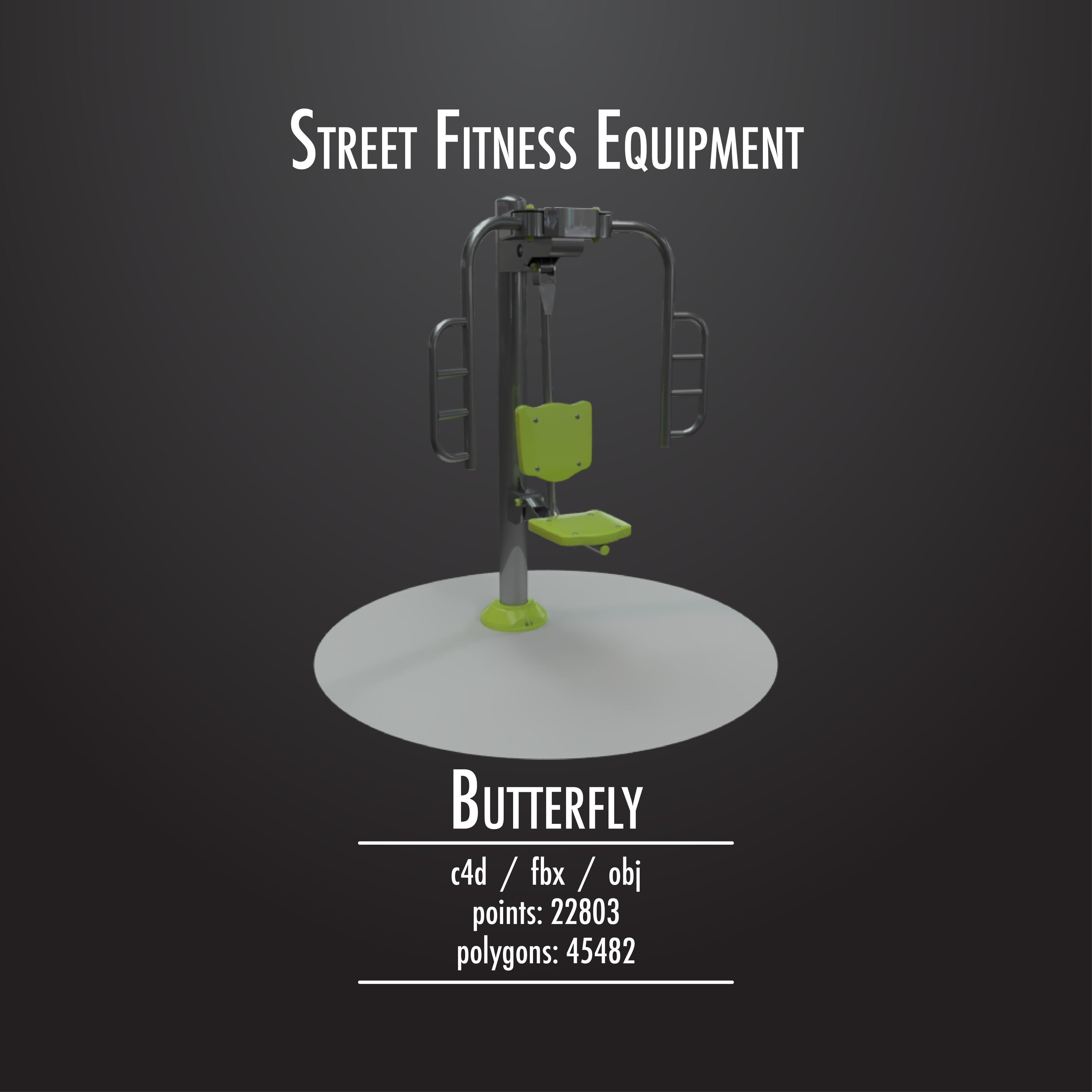 STREET FITNESS EQUIPMENT 50 3D model_13