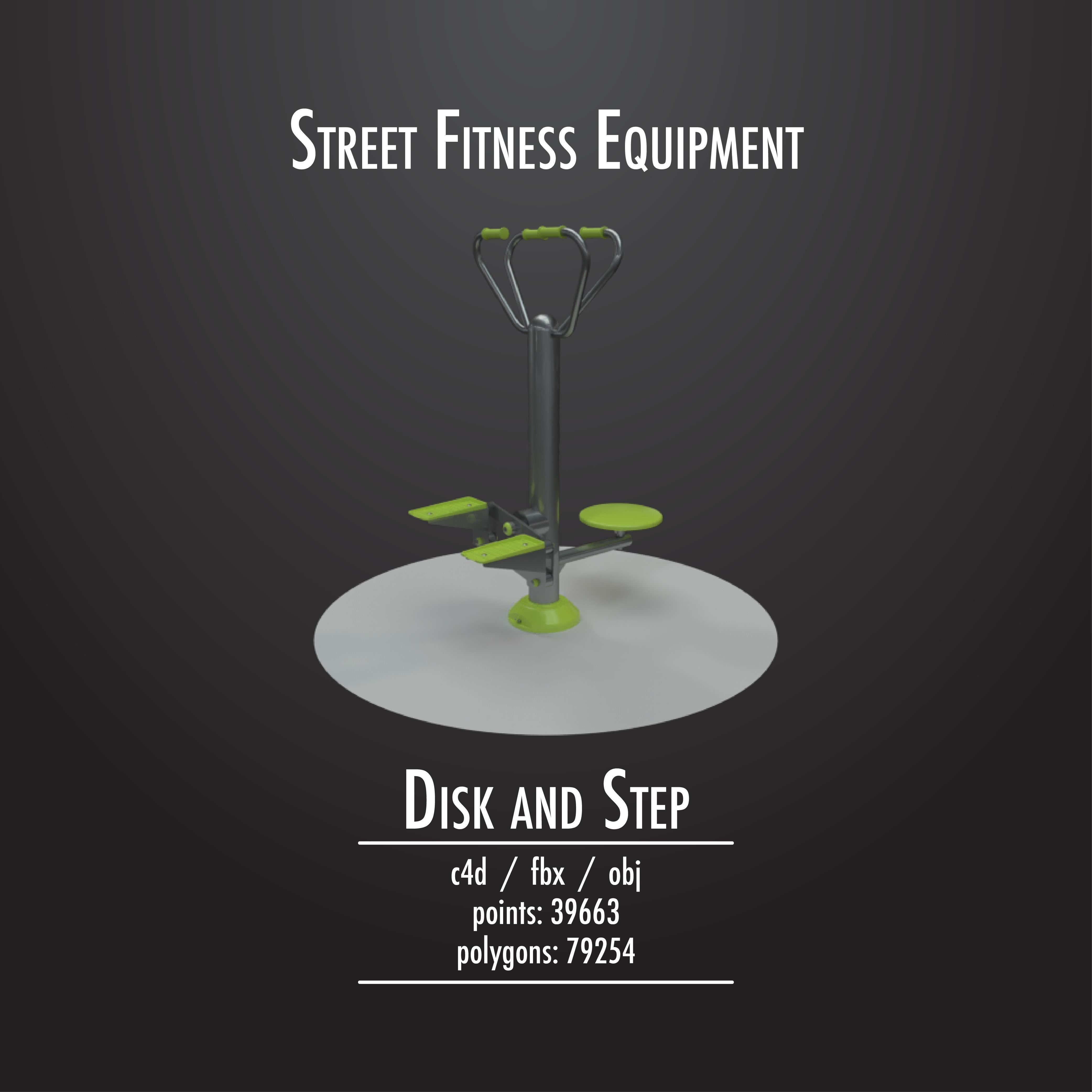 STREET FITNESS EQUIPMENT 50 3D model_34