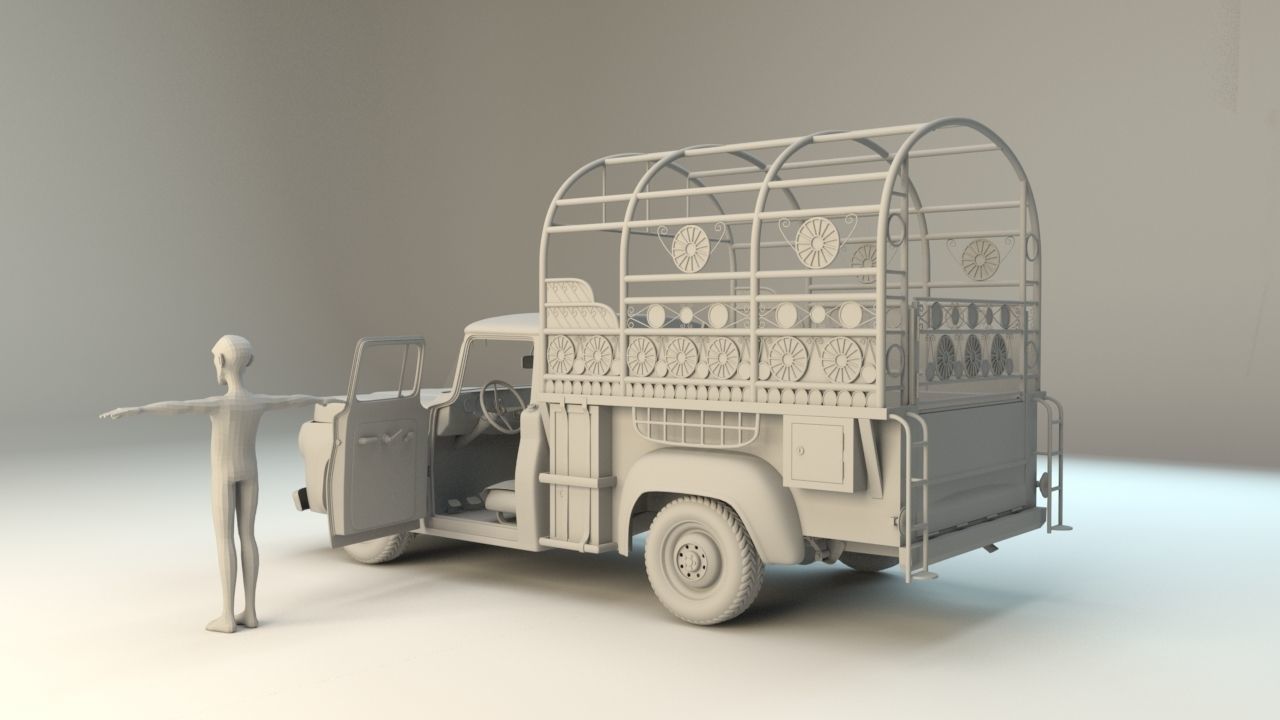 Old Truck 3D model_7