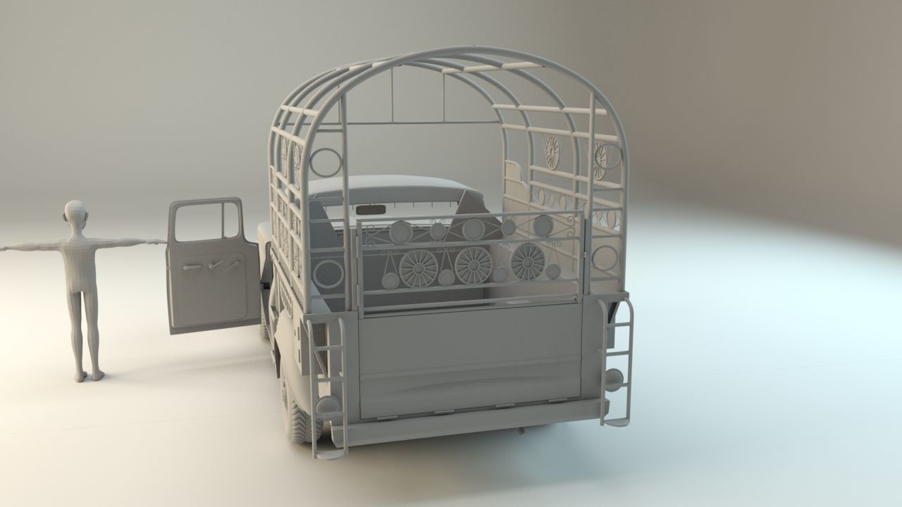 Old Truck 3D model_11