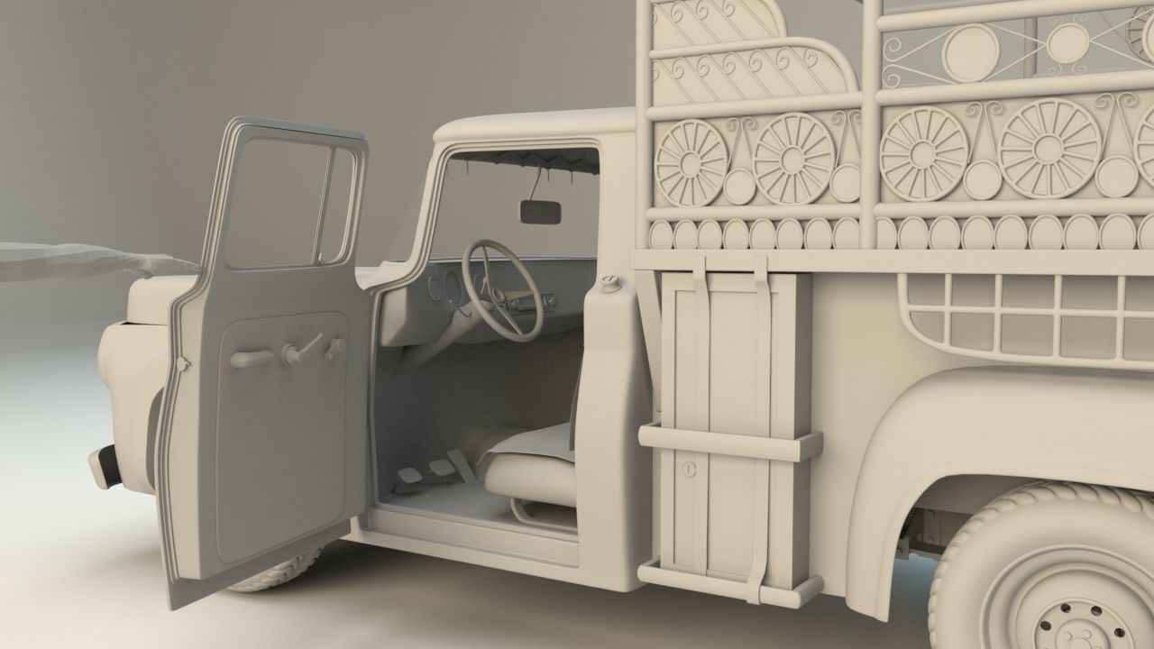 Old Truck 3D model_10