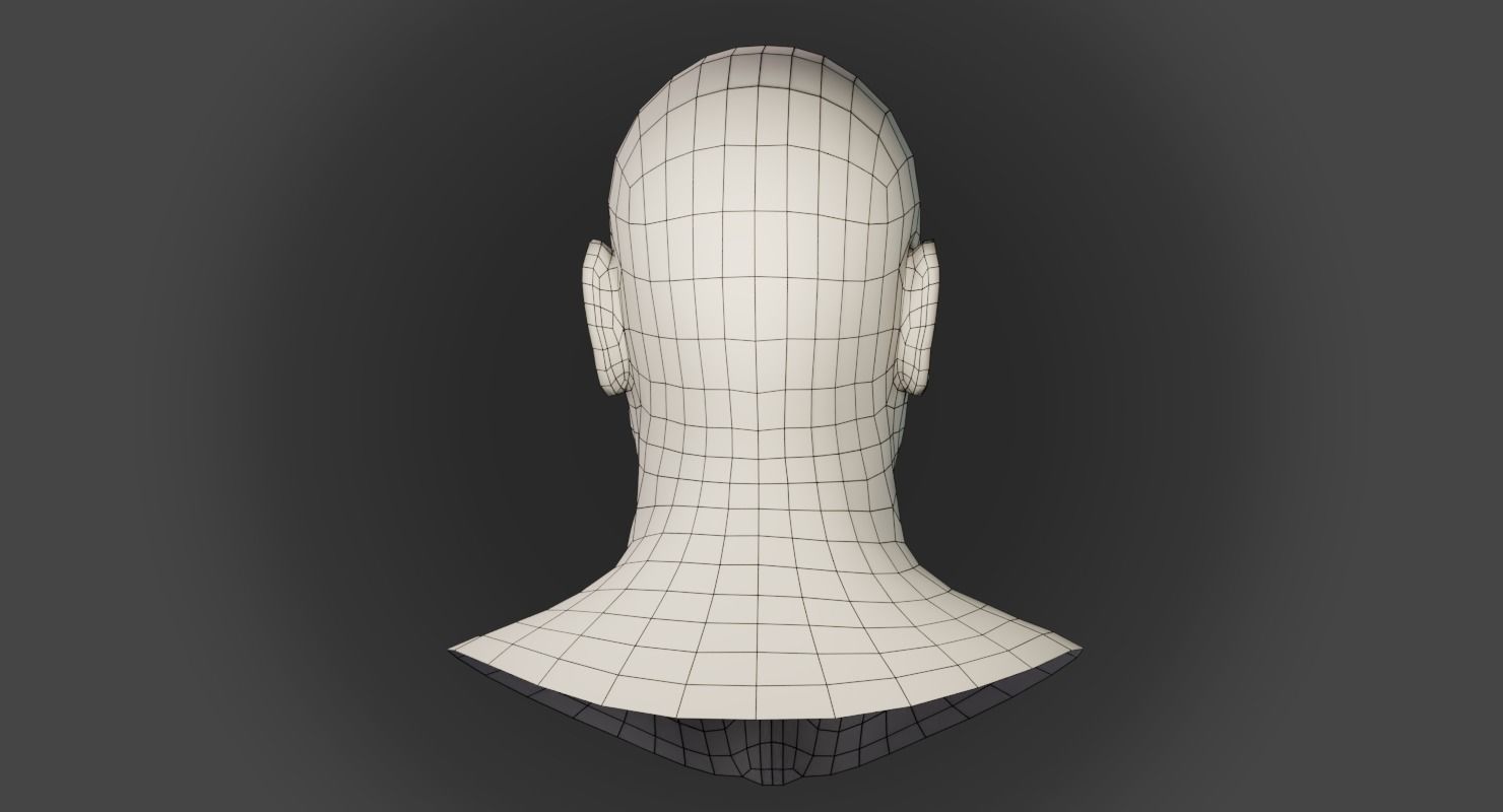 Male Head 3D model_12