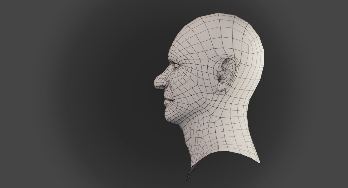 Male Head 3D model_11