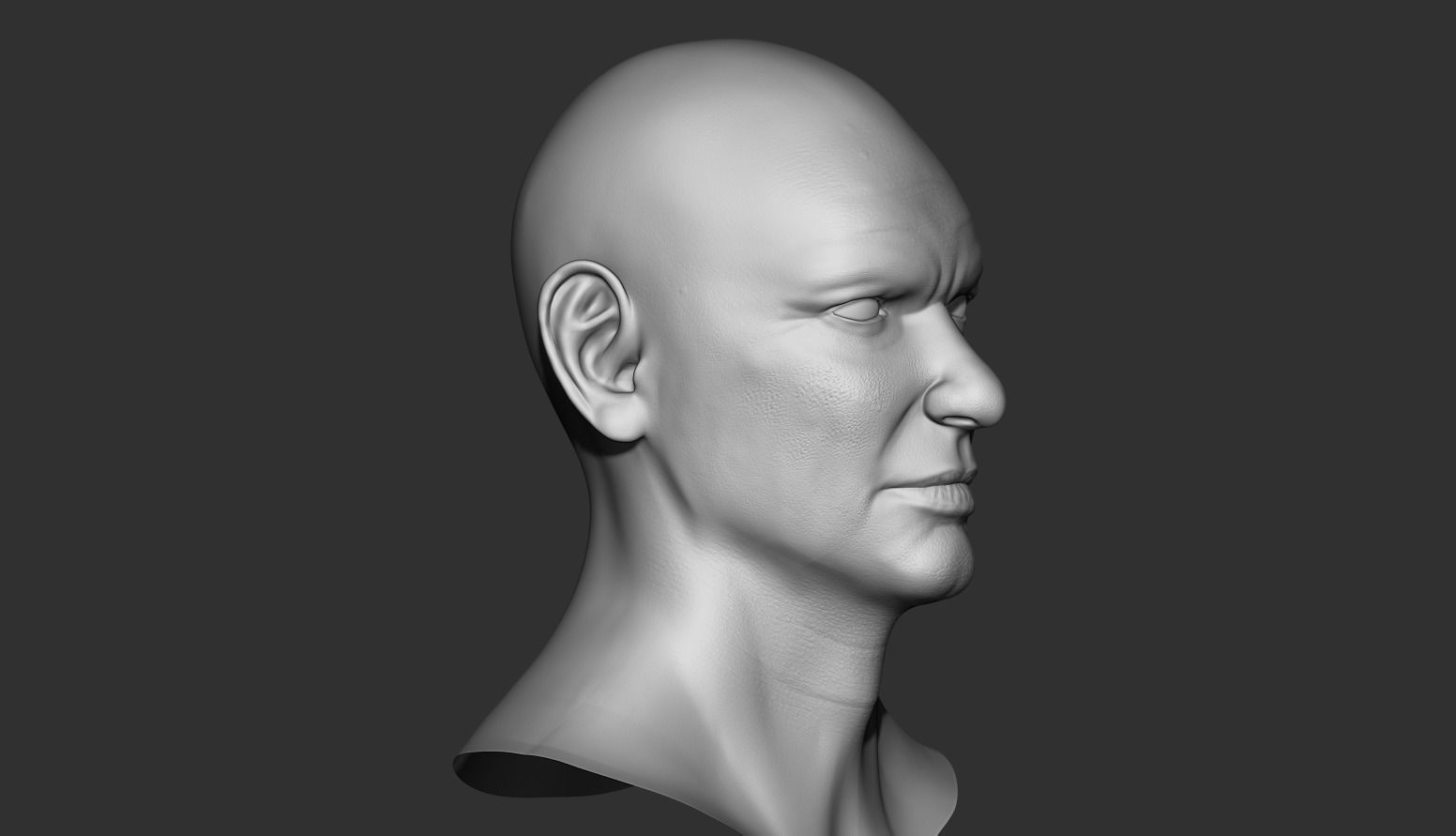 Male Head 3D model_14