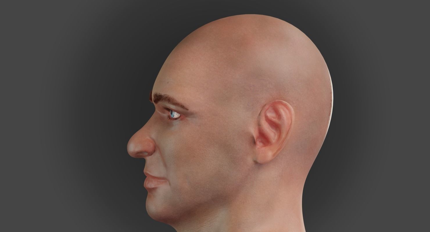 Male Head 3D model_2