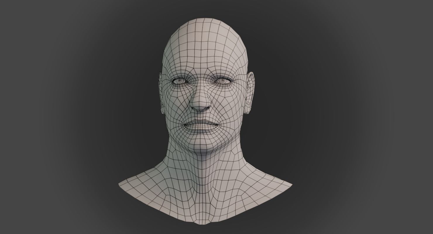 Male Head 3D model_10