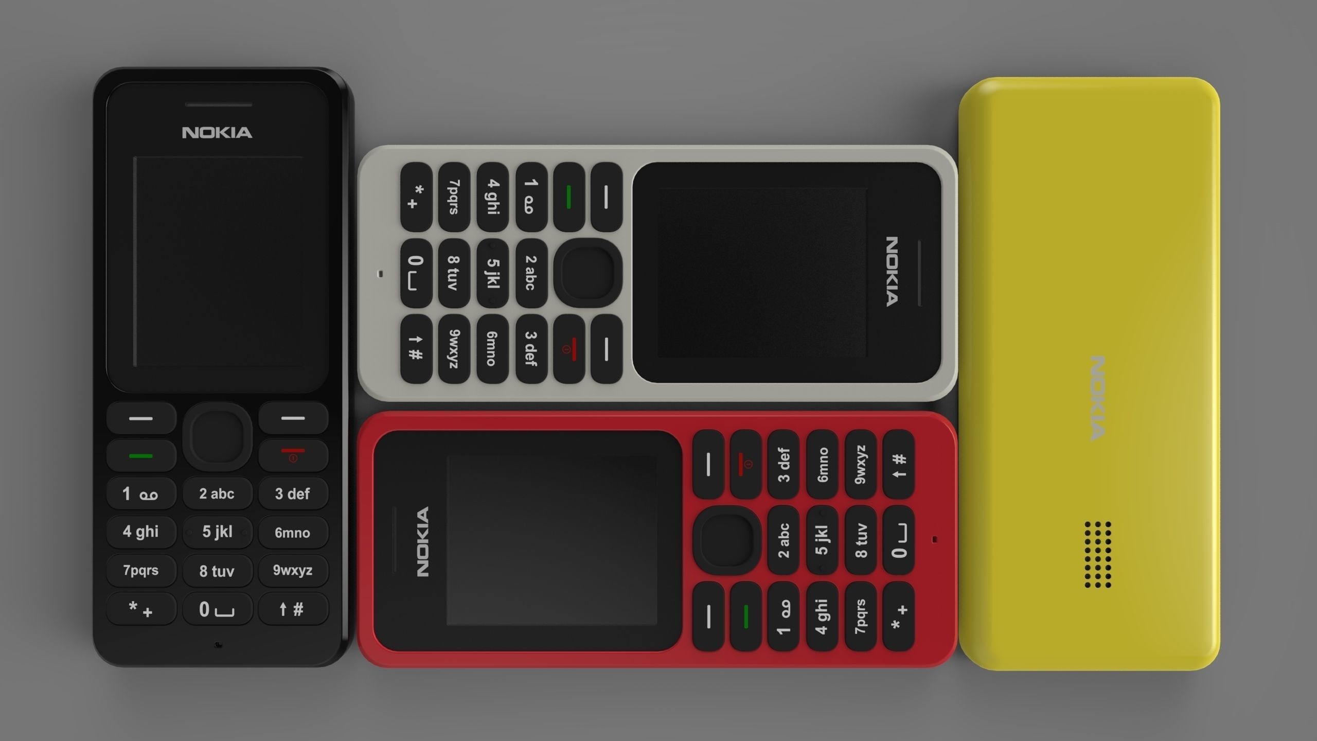 Nokia 130 Feature Phone Free 3D model_5