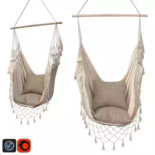 Hammock BOHO IN CREAM COLOR 14000WHT 3D model