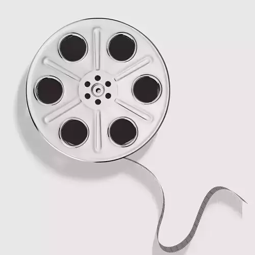 Film Roll Low-poly 3D model