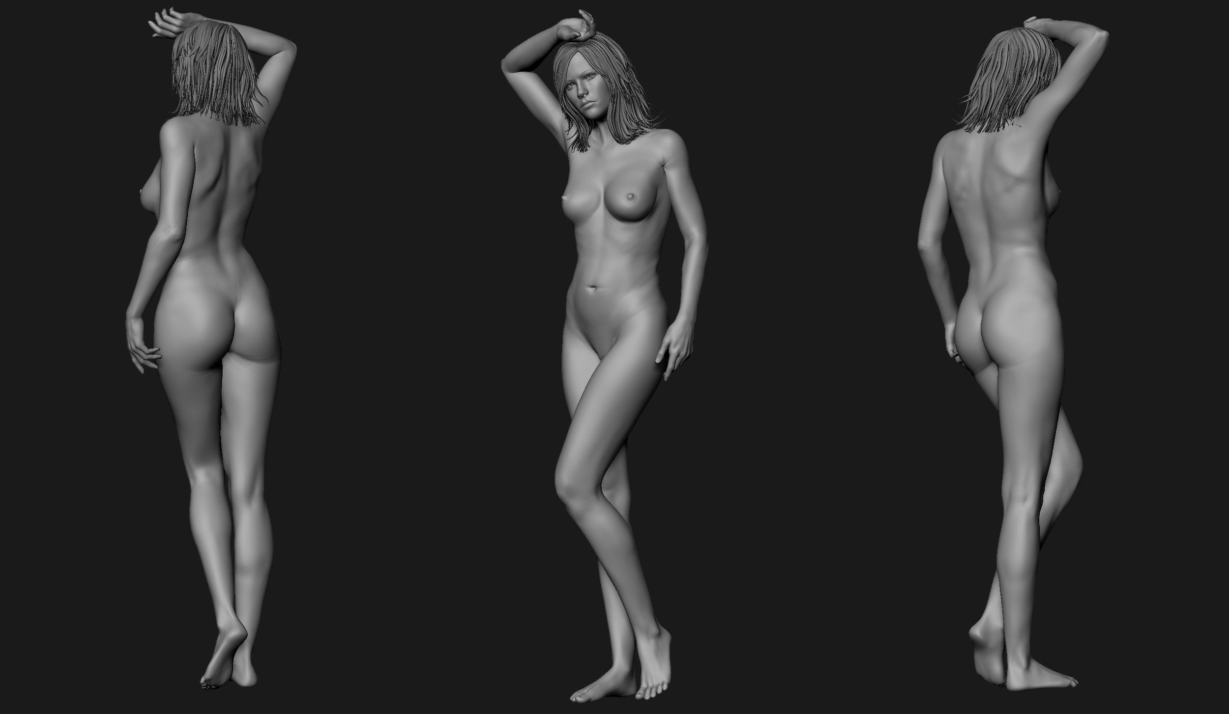 Zbrush Female Sculpt 03 3D model_2