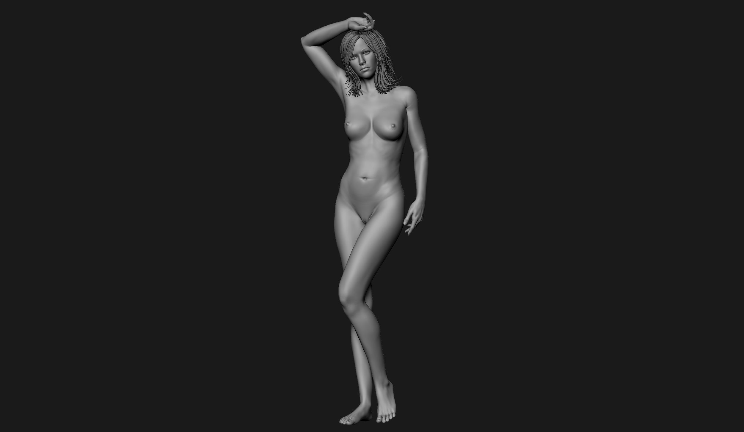 Zbrush Female Sculpt 03 3D model_8