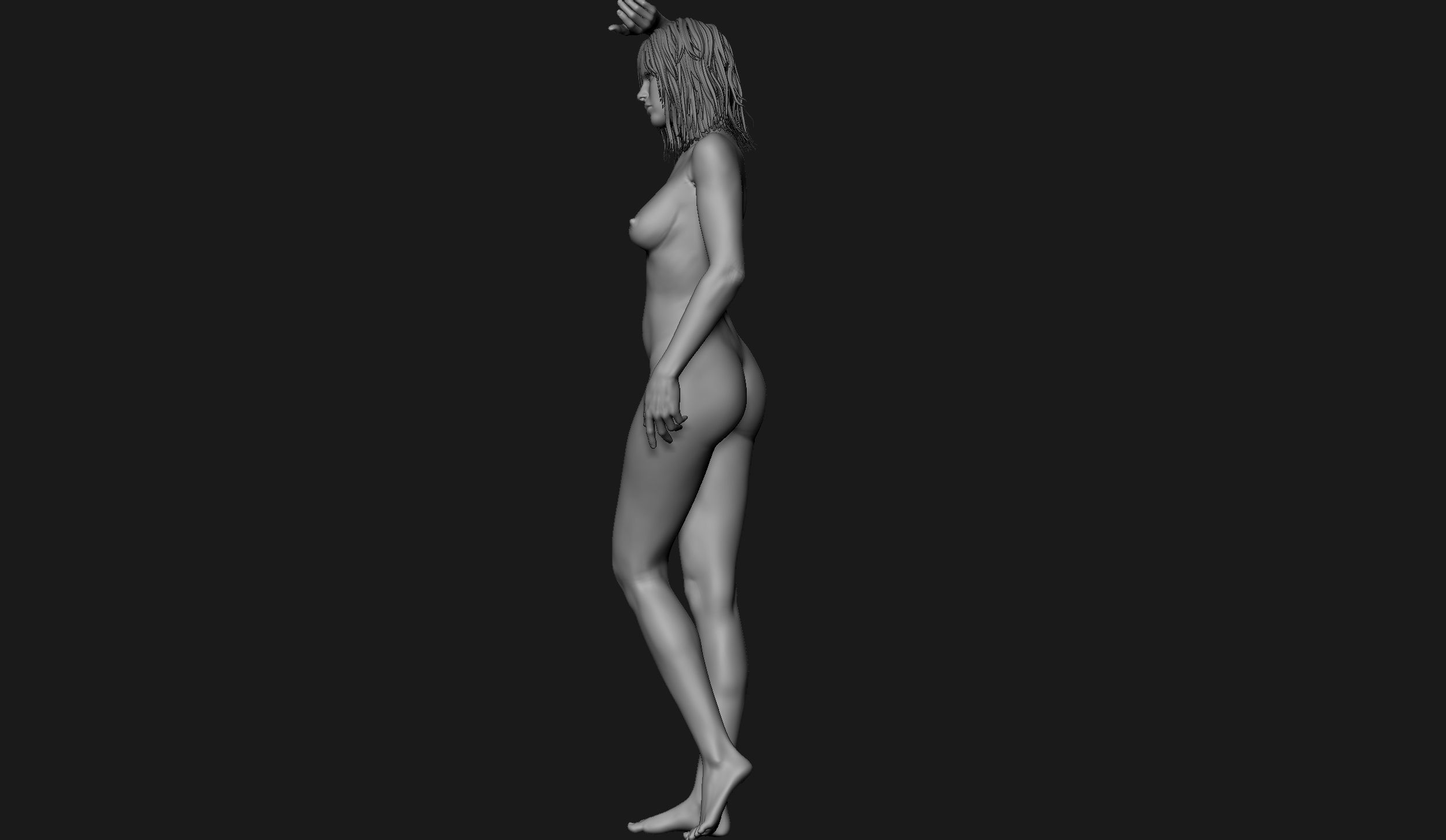 Zbrush Female Sculpt 03 3D model_7