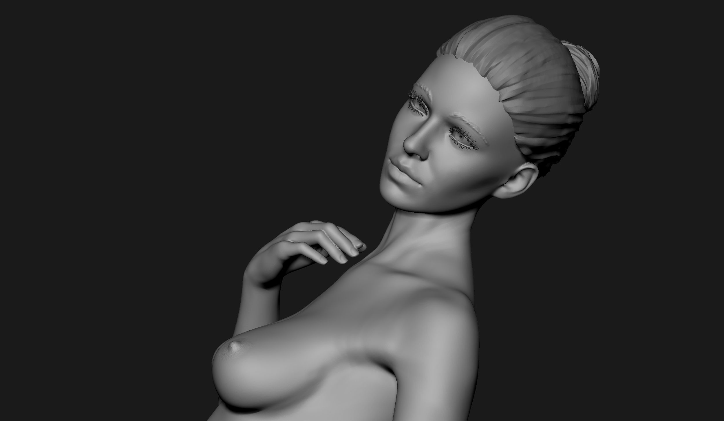 Zbrush Female Sculpt 04 3D model_9