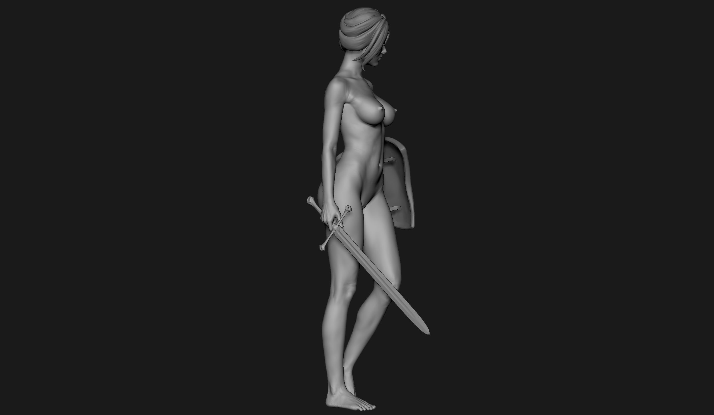 Zbrush Female Sculpt 05 3D model_9