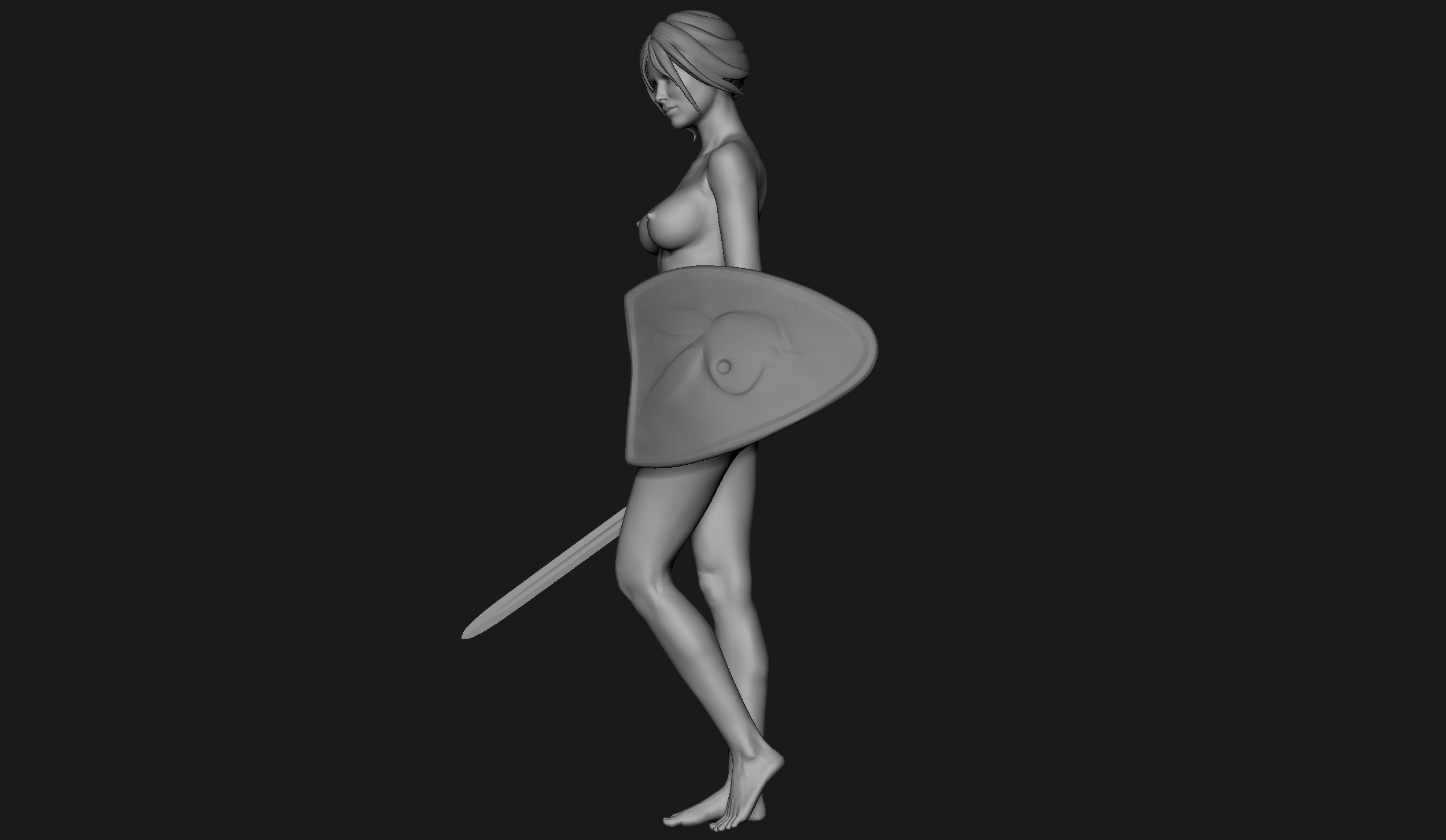 Zbrush Female Sculpt 05 3D model_4