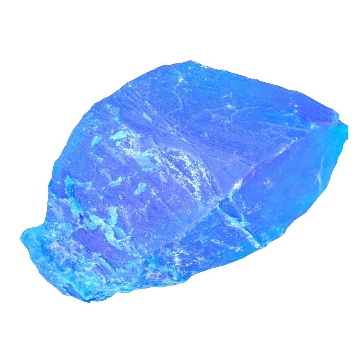 Blue Salt Crystal Collection 5 items Low-poly 3D model_8