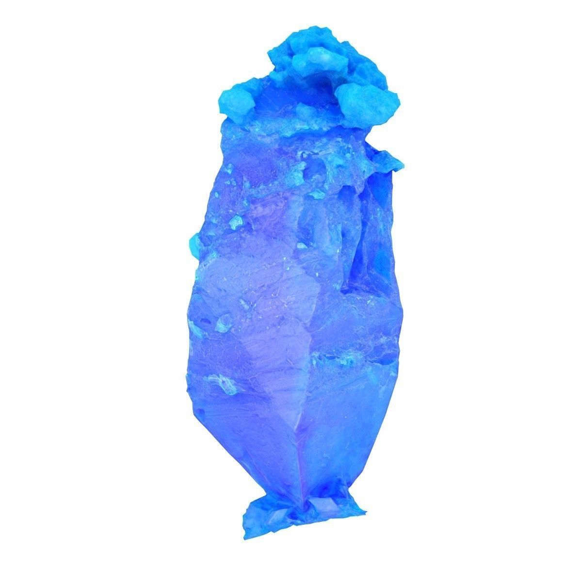 Blue Salt Crystal Collection 5 items Low-poly 3D model_10