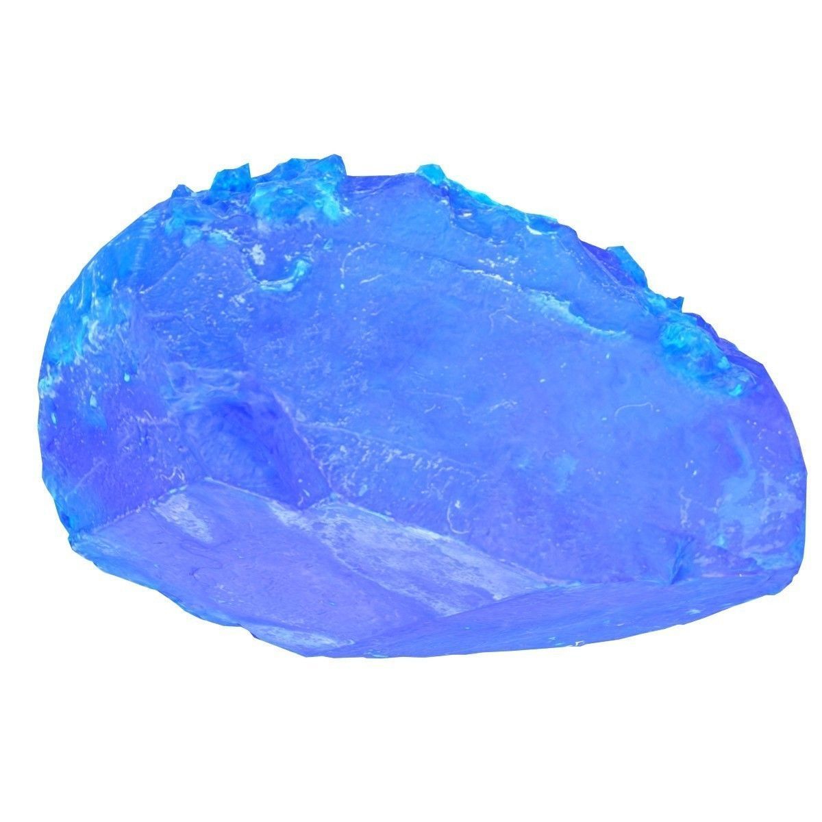 Blue Salt Crystal Collection 5 items Low-poly 3D model_9