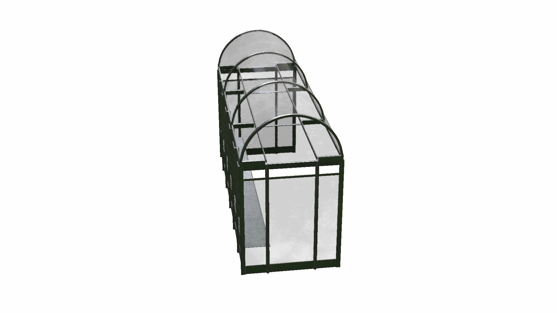 Bus Shelter Low-poly 3D model_6