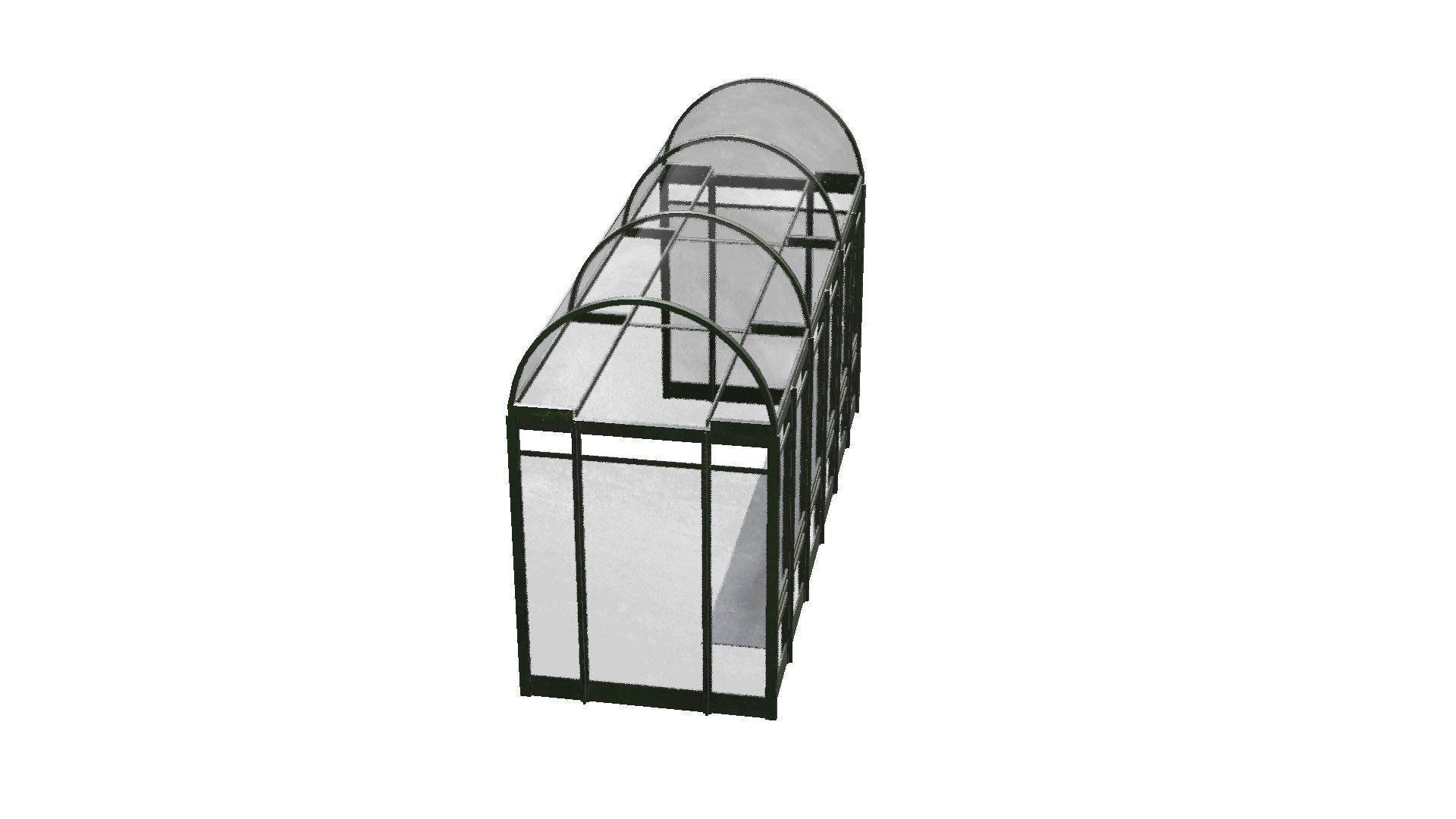 Bus Shelter Low-poly 3D model_15