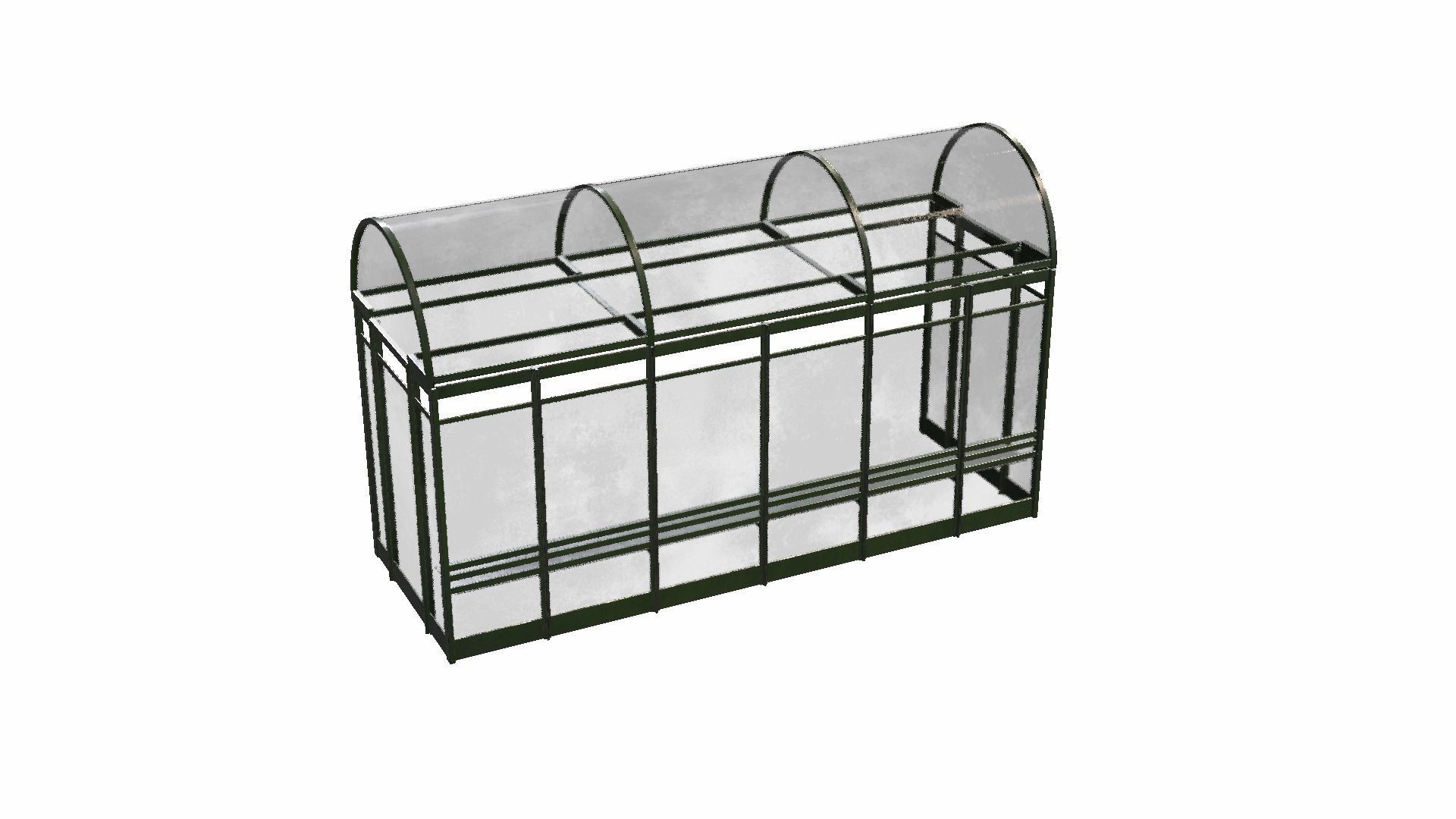 Bus Shelter Low-poly 3D model_12