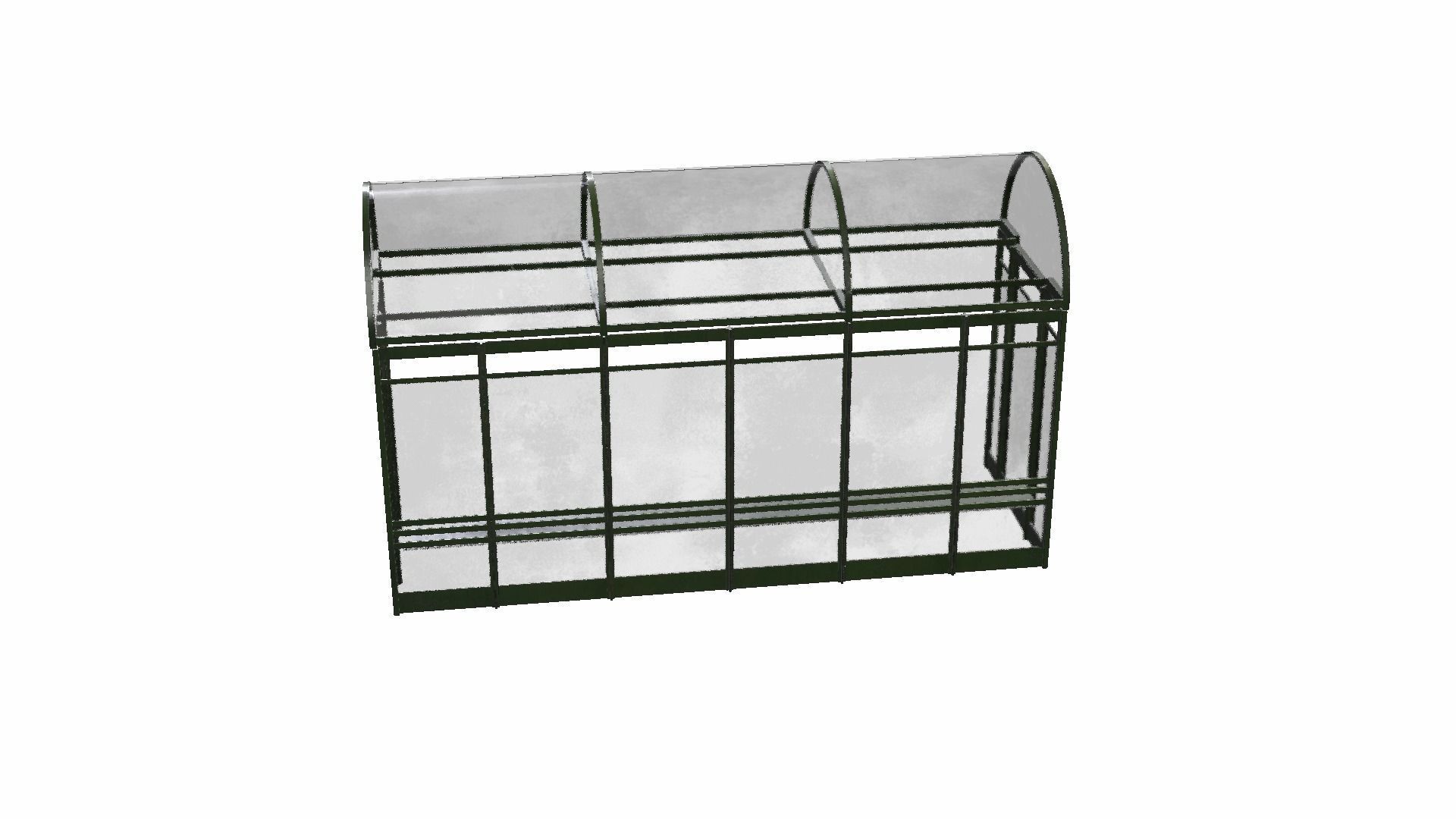 Bus Shelter Low-poly 3D model_11