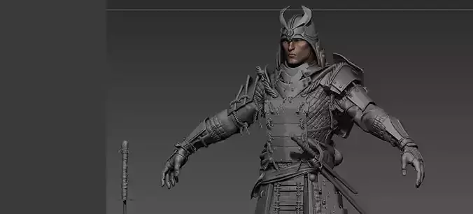 Samurai high poly Zbrush Project 3D model